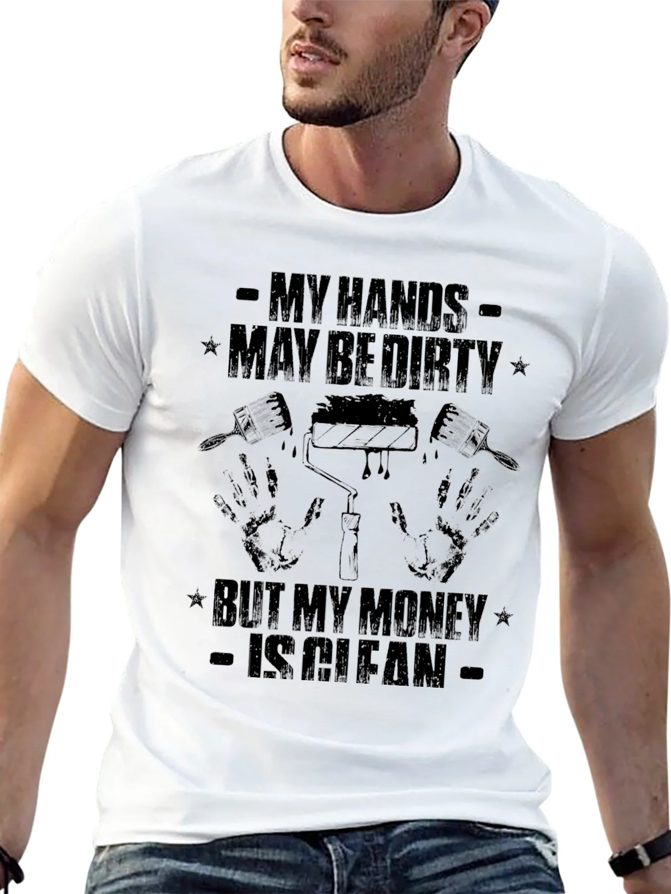 Rebbecca Dirty Hands Clean Money Painter T-Shirt