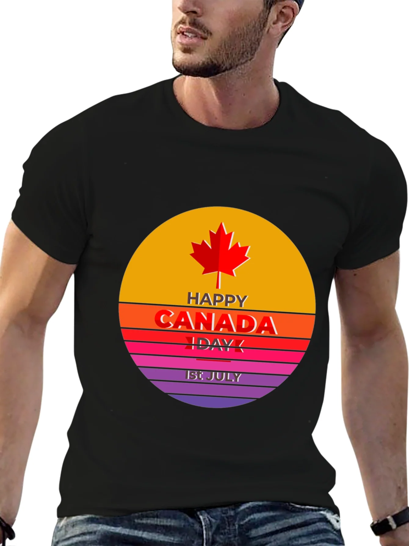 Camiseta Hombre Dise?o Canad¨¢ 1 de Julio