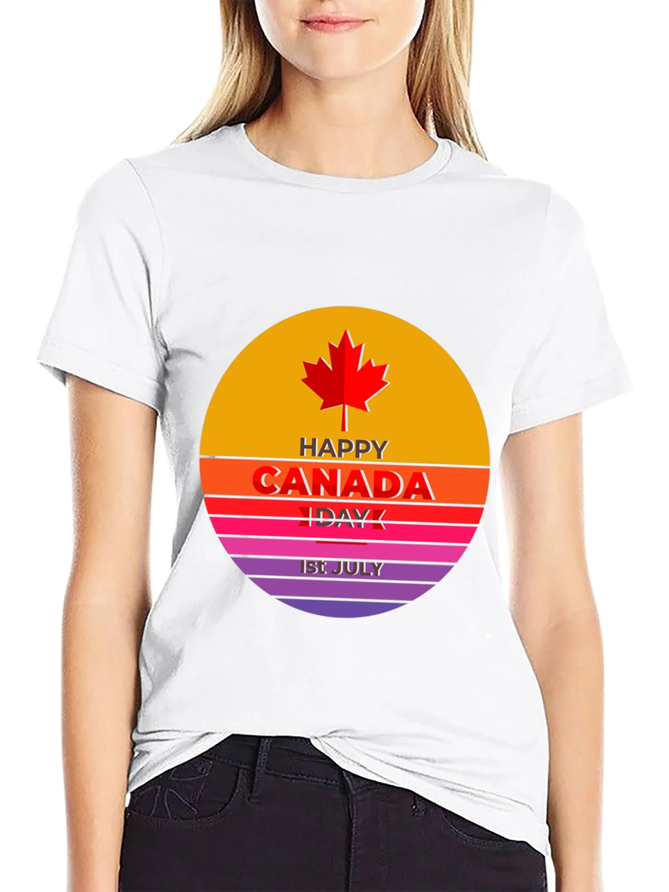 Camiseta Hombre Dise?o Canad¨¢ 1 de Julio