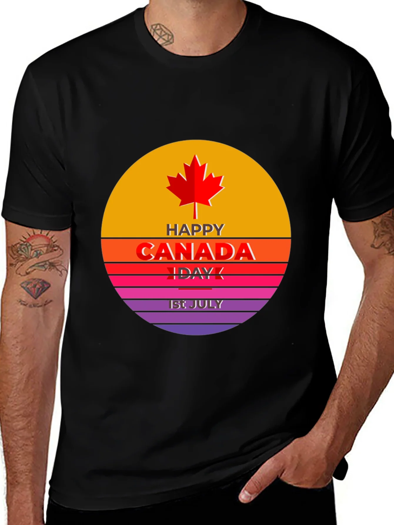 Camiseta Hombre Dise?o Canad¨¢ 1 de Julio