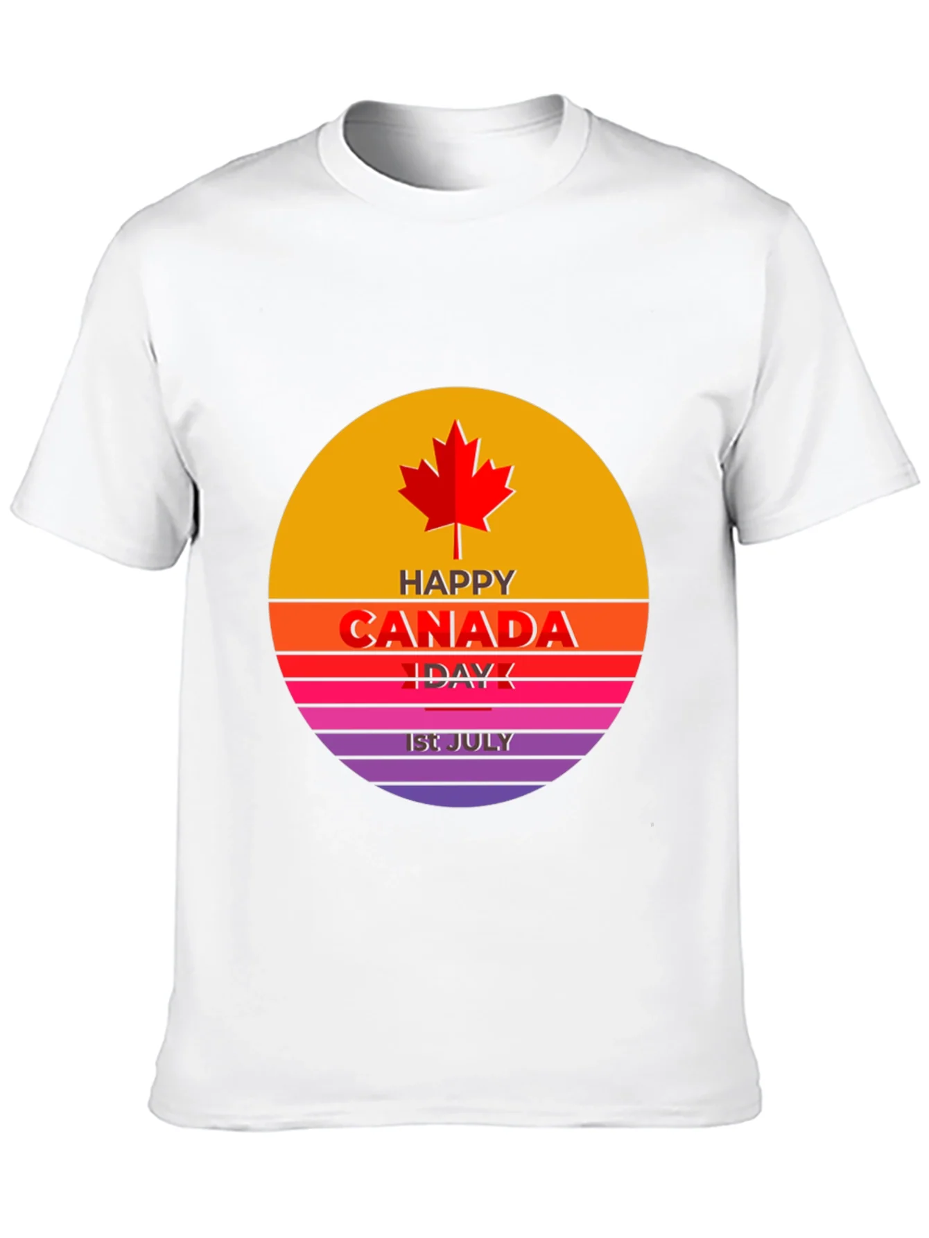 Camiseta Hombre Dise?o Canad¨¢ 1 de Julio