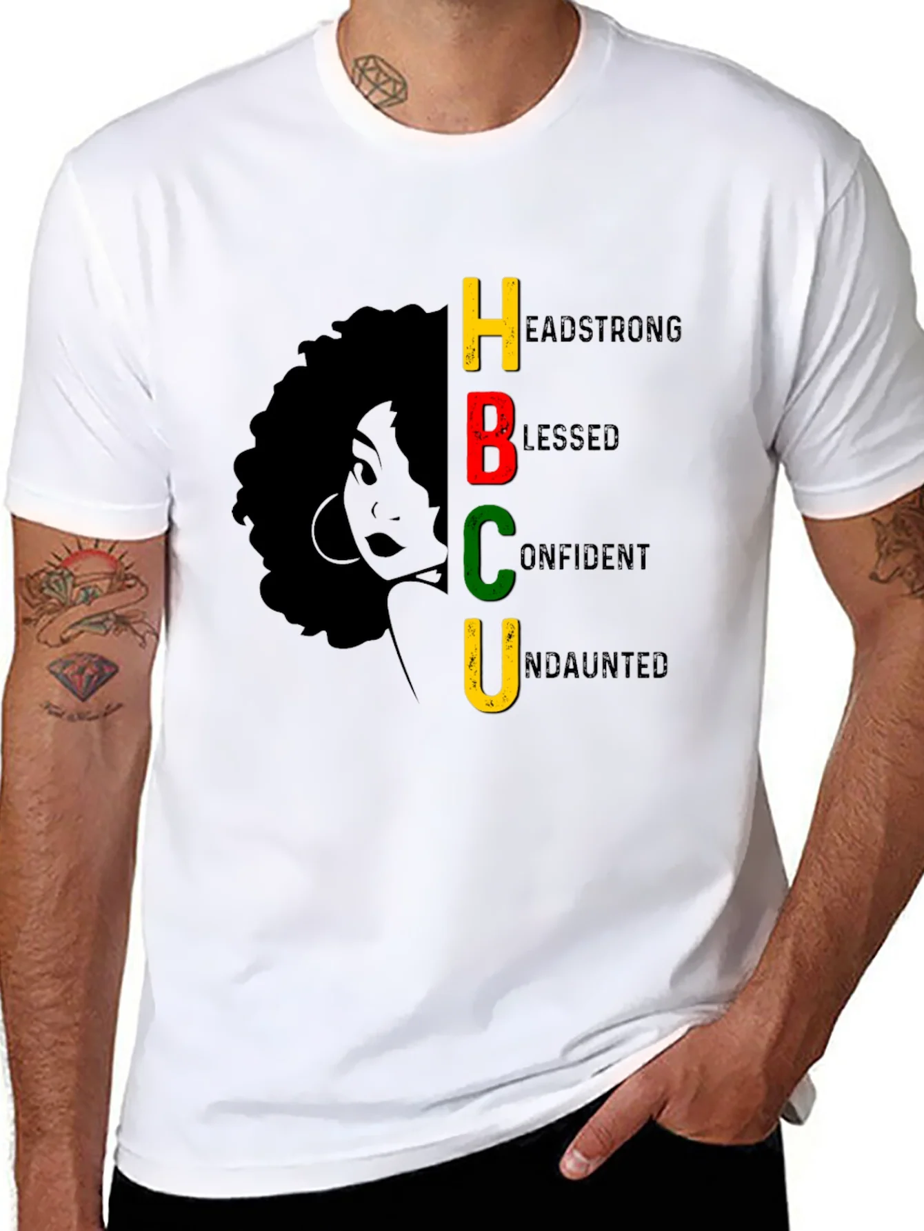 Rebbecca HBCU Headstrong Blessed Confident Undaunted T-Shirt