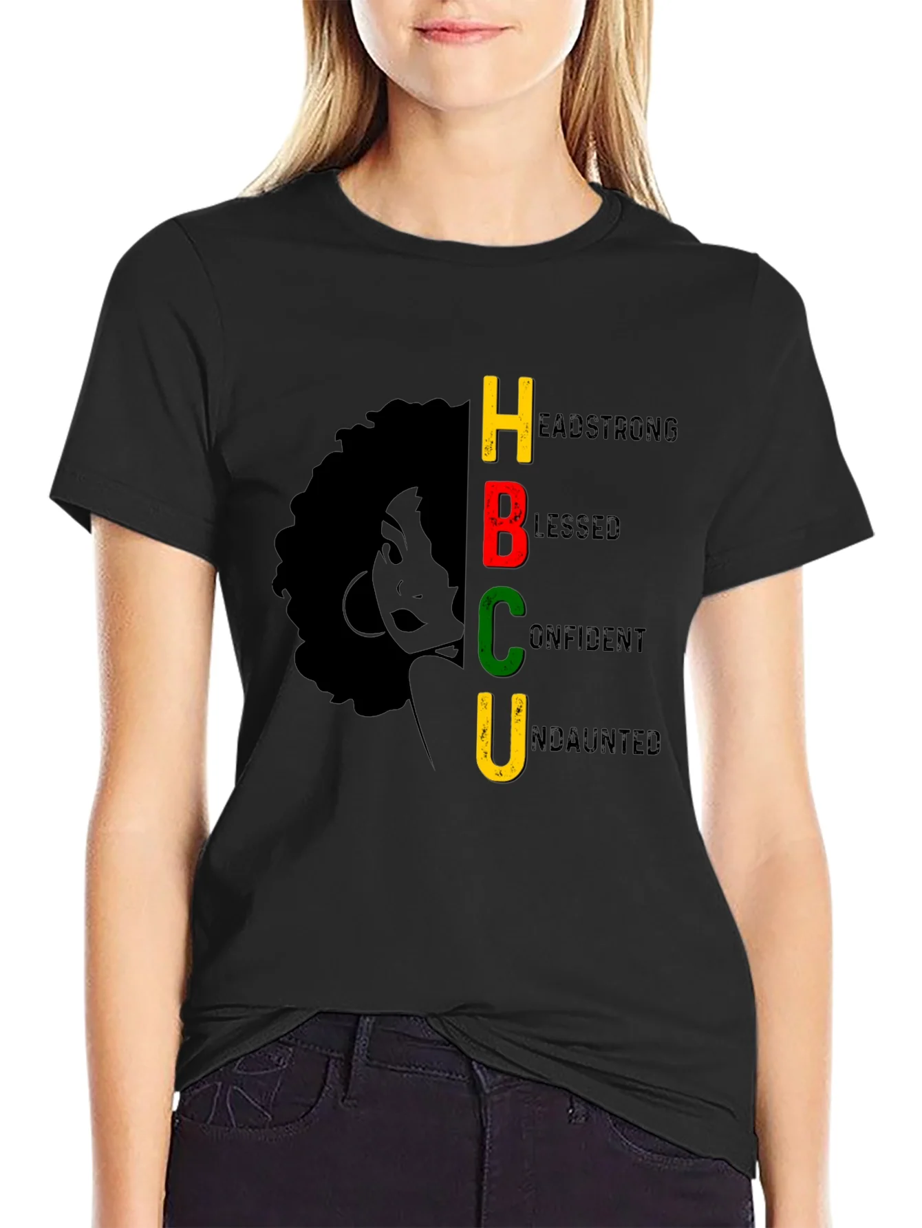 Rebbecca HBCU Headstrong Blessed Confident Undaunted T-Shirt