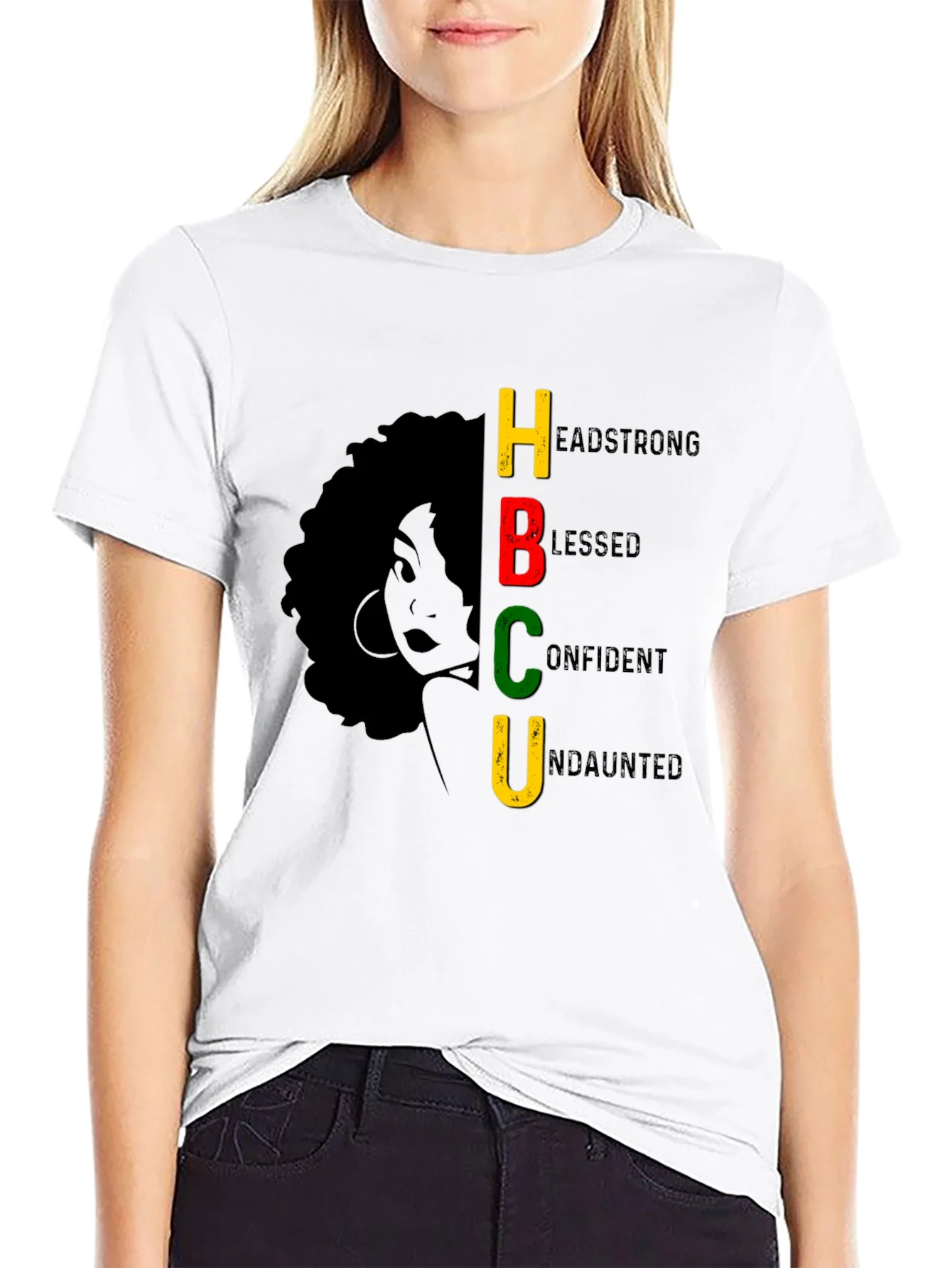 Rebbecca HBCU Headstrong Blessed Confident Undaunted T-Shirt