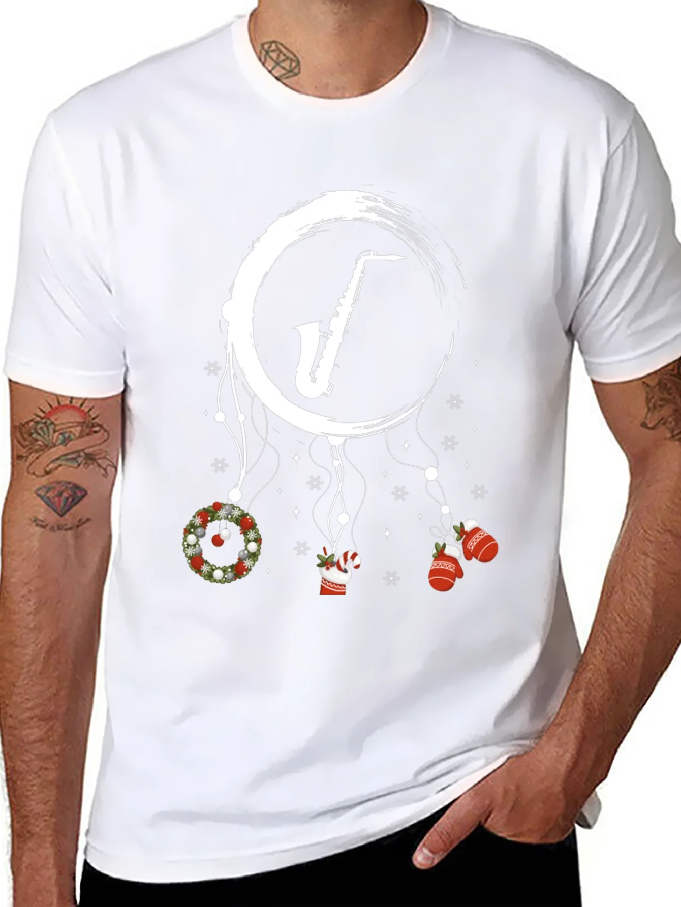 Rebbecca Saxophone Christmas T-Shirt
