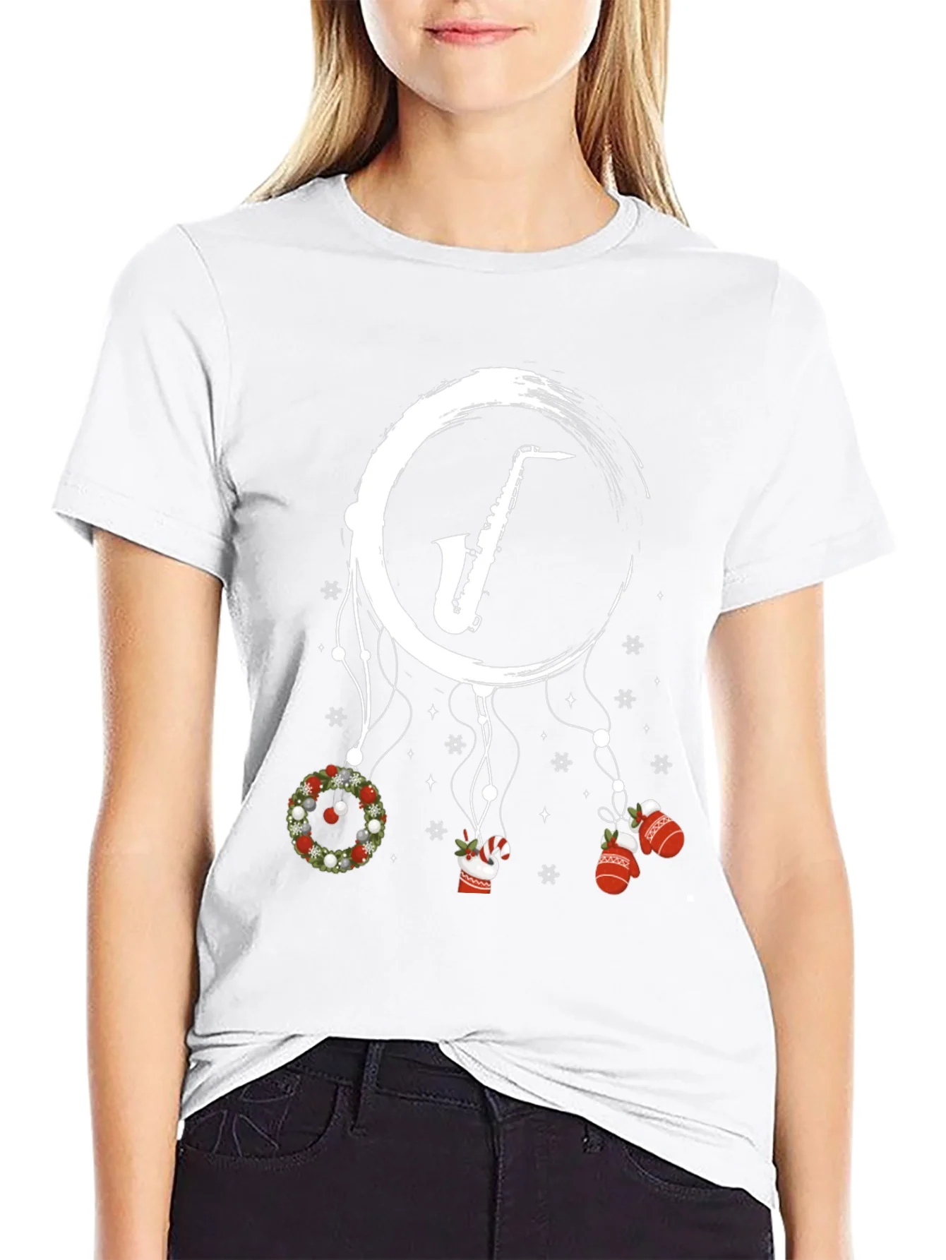 Rebbecca Saxophone Christmas T-Shirt