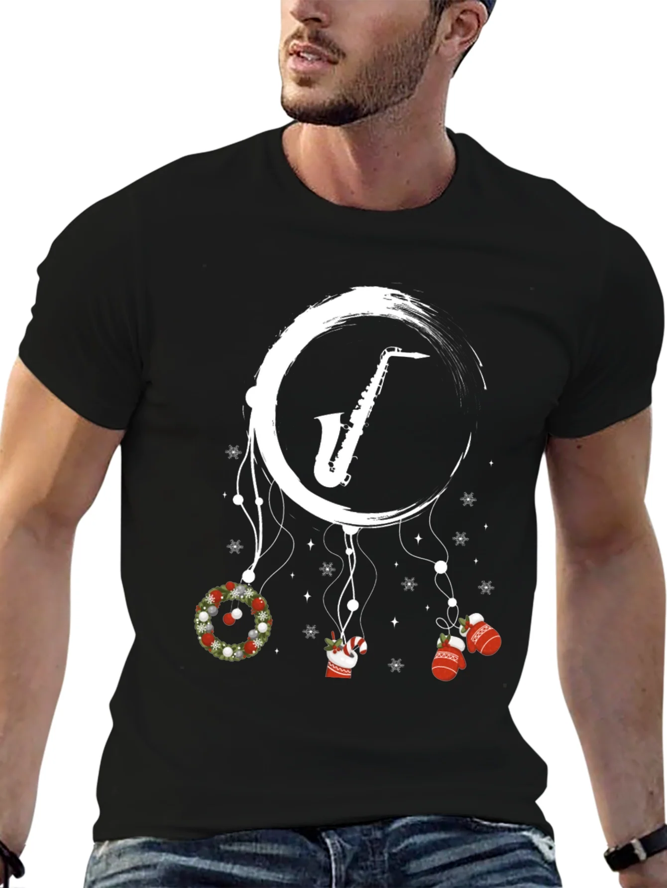 Rebbecca Saxophone Christmas T-Shirt