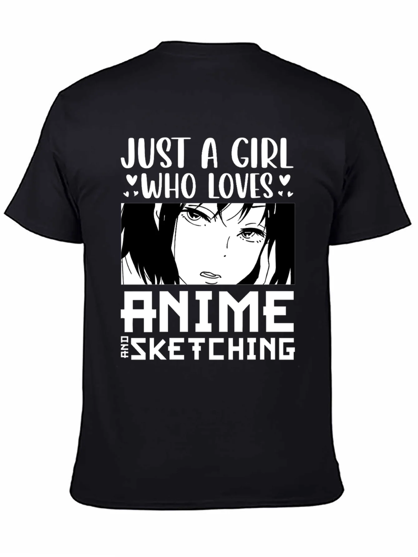 Camiseta Negra - Just a Girl Who Loves Anime