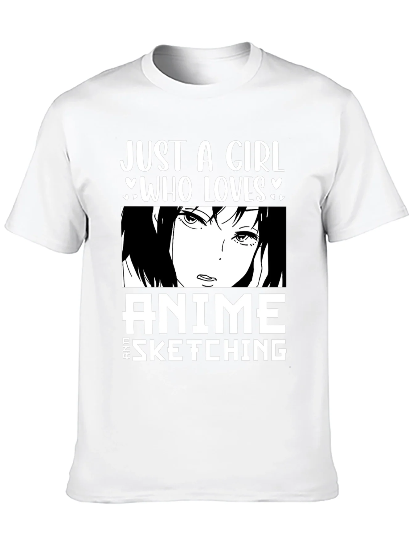 Camiseta Negra - Just a Girl Who Loves Anime
