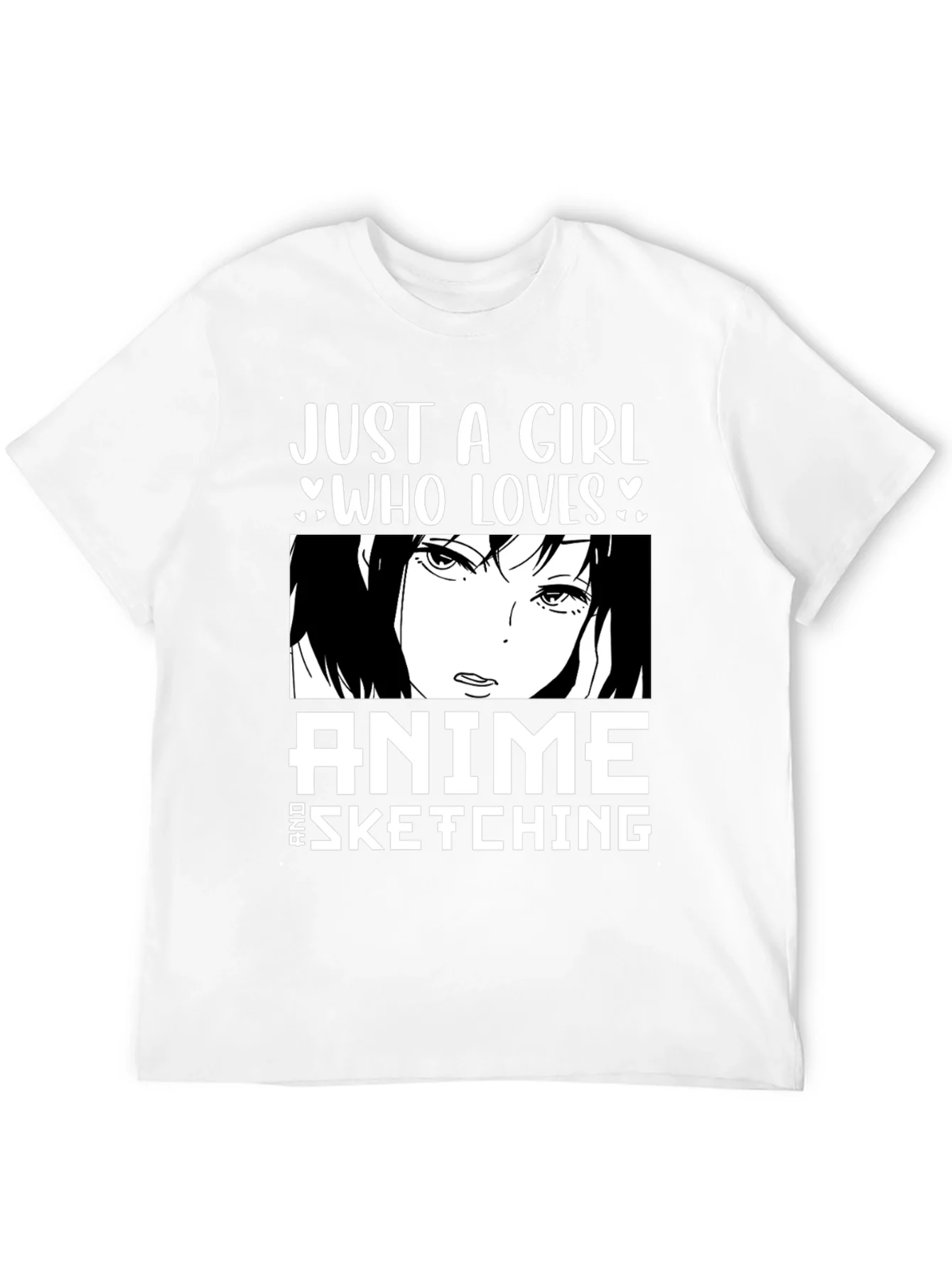 Camiseta Negra - Just a Girl Who Loves Anime