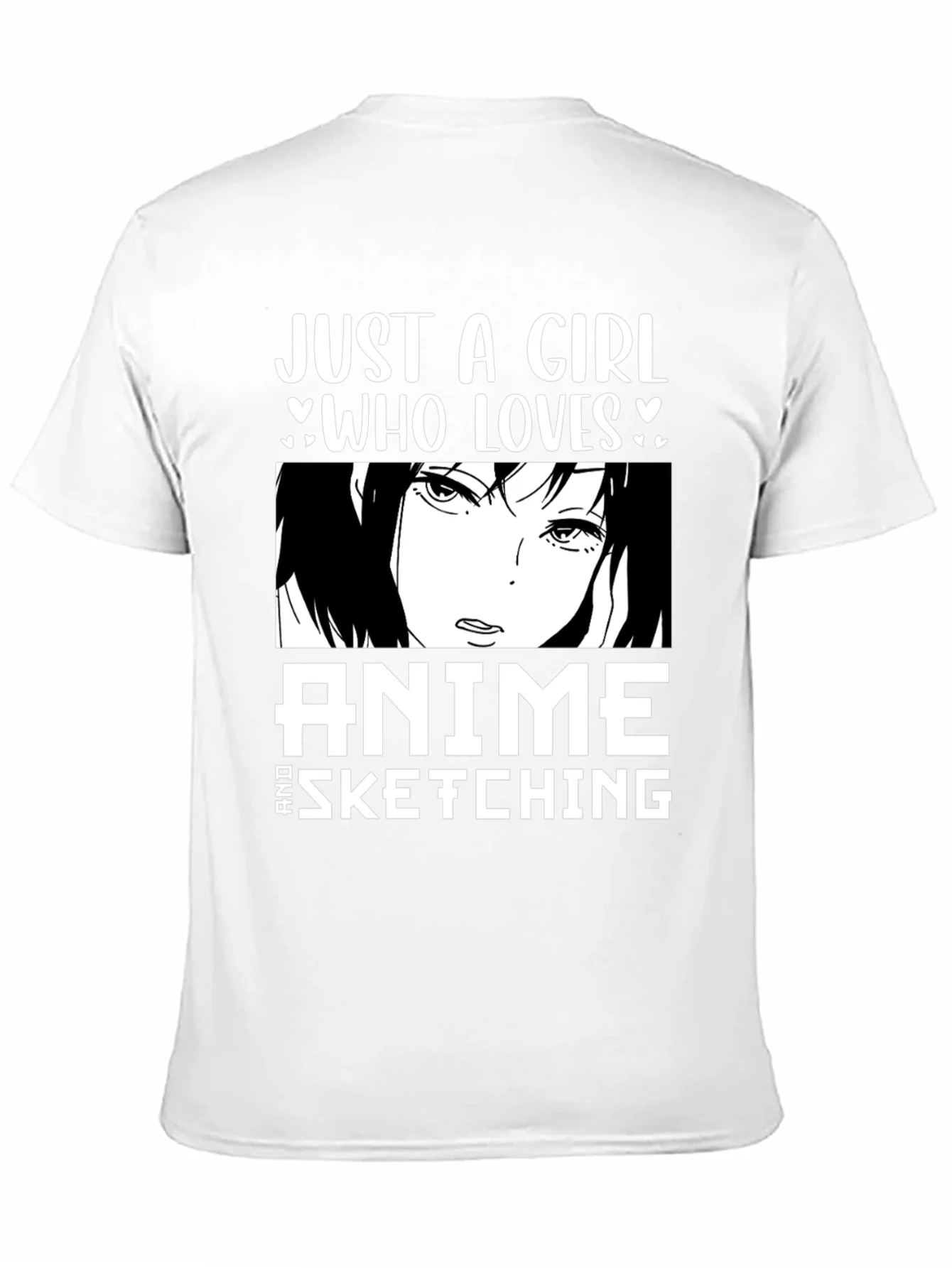 Camiseta Negra - Just a Girl Who Loves Anime