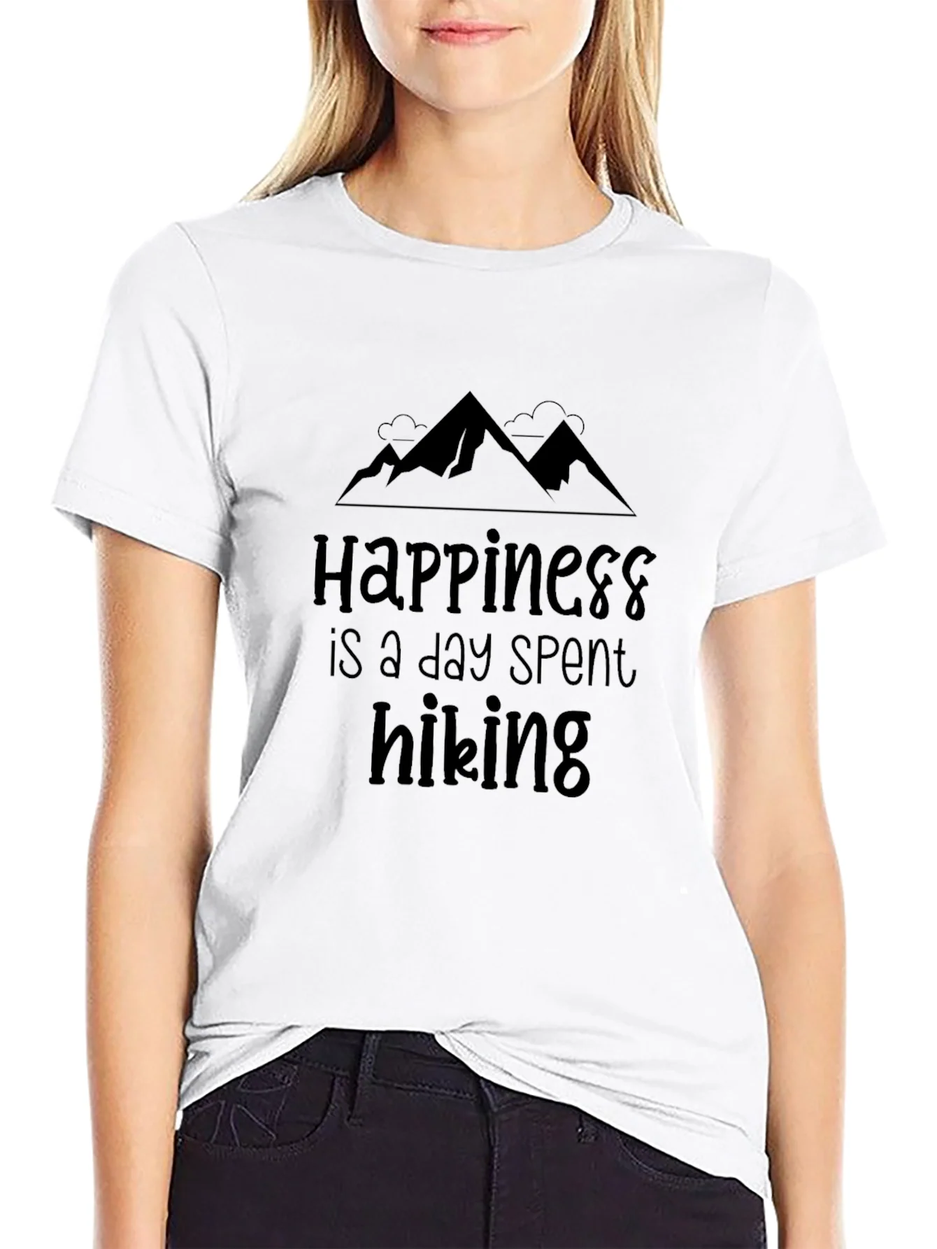 Rebbecca Happiness Hiking T-Shirt Black Comfort Fit