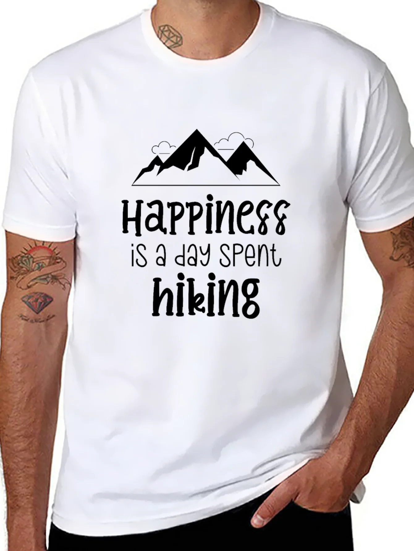 Rebbecca Happiness Hiking T-Shirt Black Comfort Fit
