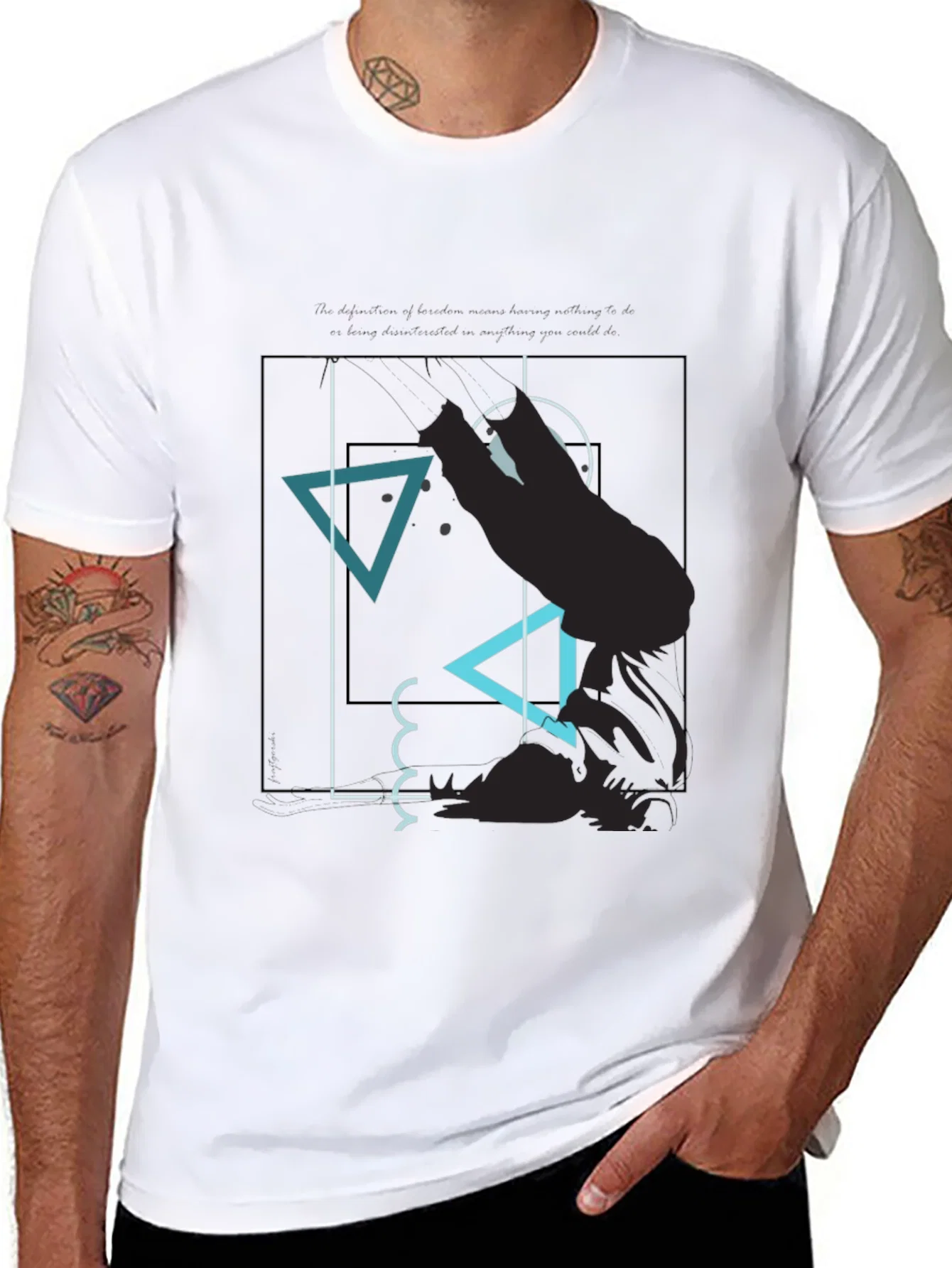 Rebbecca Abstract Graphic Tee - Modern Mens T-Shirt