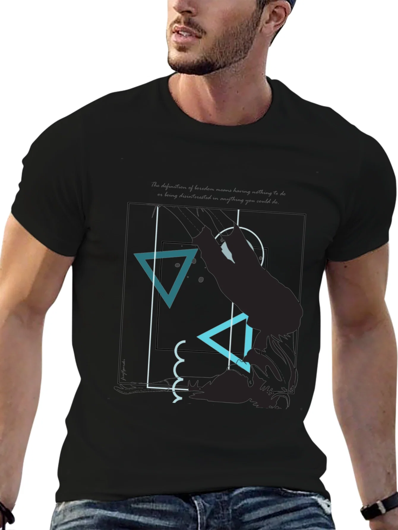 Rebbecca Abstract Graphic Tee - Modern Mens T-Shirt