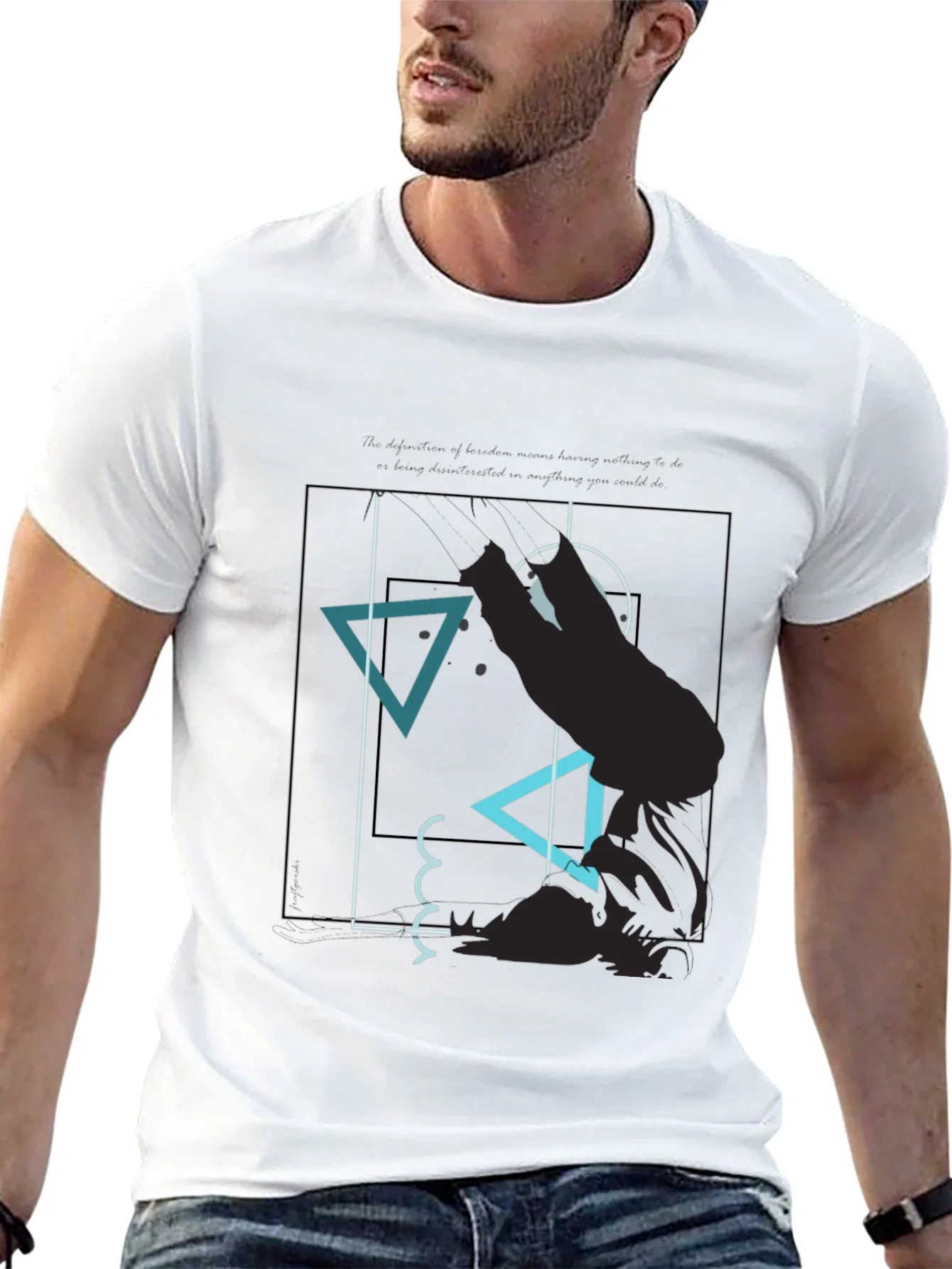 Rebbecca Abstract Graphic Tee - Modern Mens T-Shirt