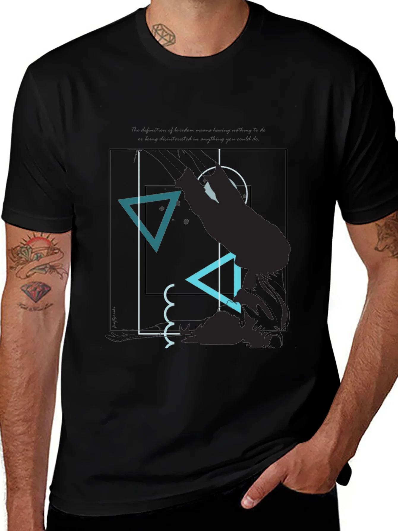 Rebbecca Abstract Graphic Tee - Modern Mens T-Shirt