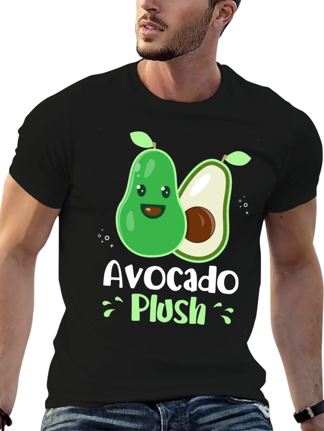 Rebbecca Avocado Plush Graphic T-Shirt - Black