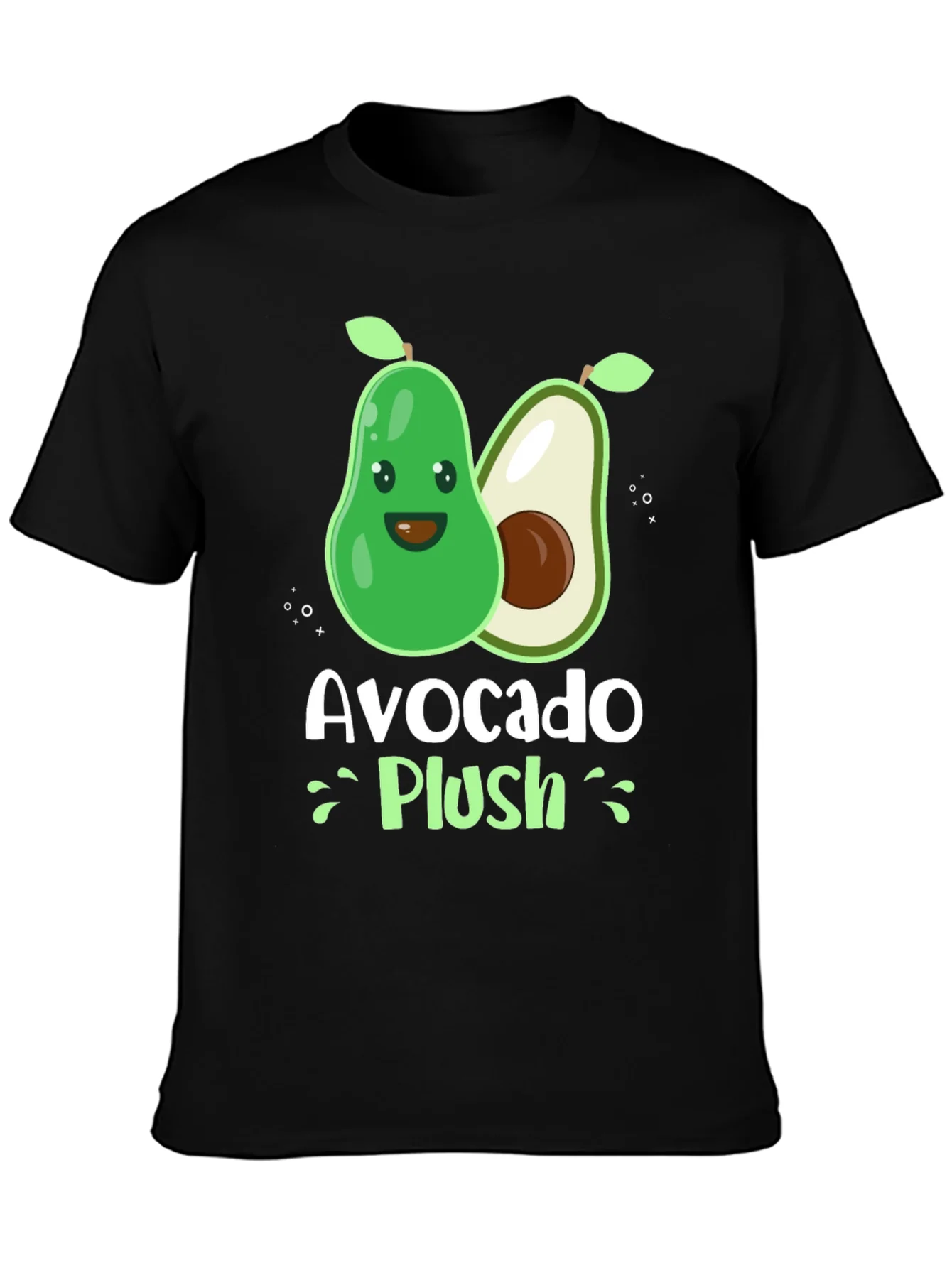 Rebbecca Avocado Plush Graphic T-Shirt - Black