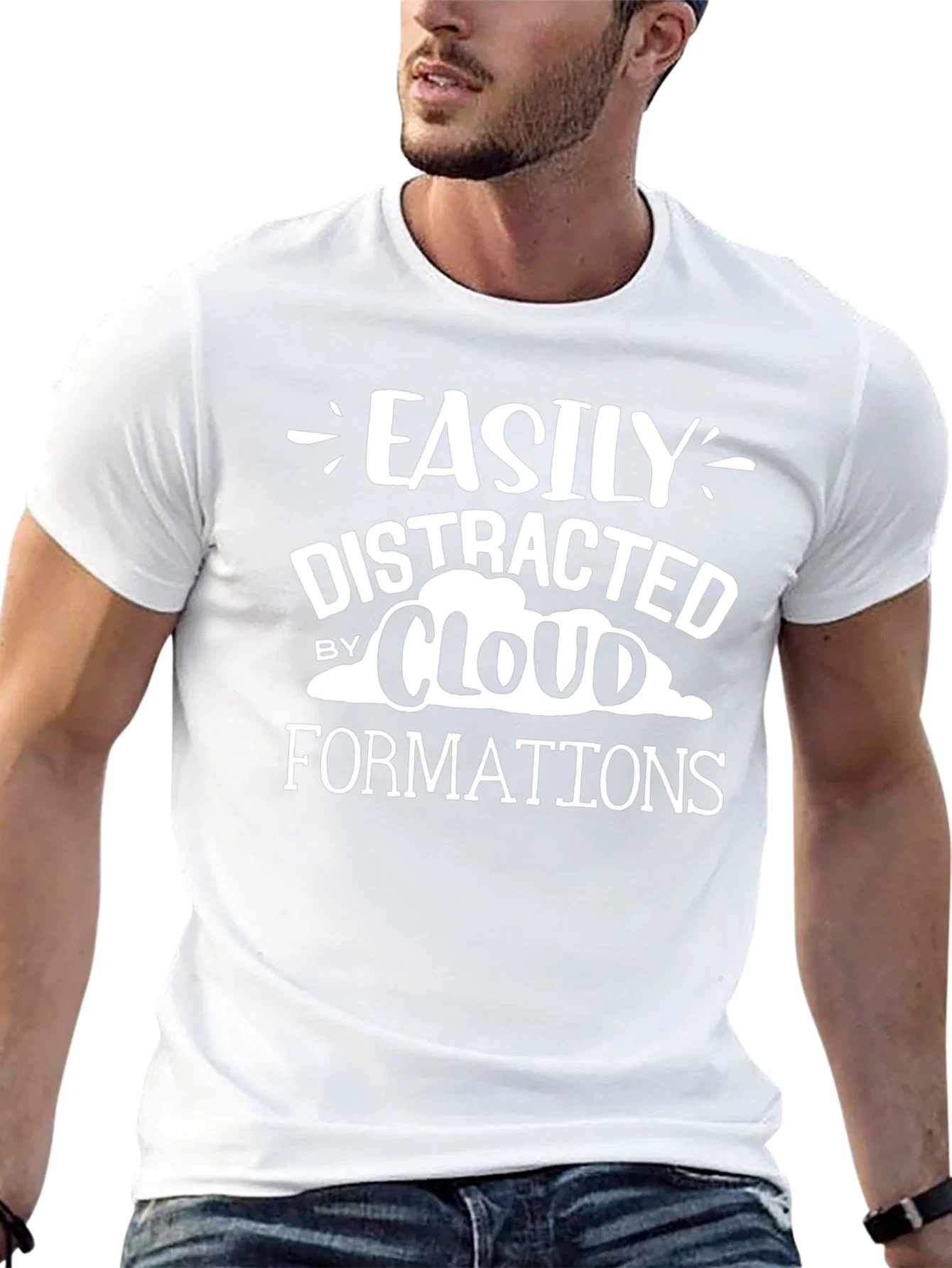 Rebbecca Easily Distracted By Cloud Formations Graphic T-Shirt