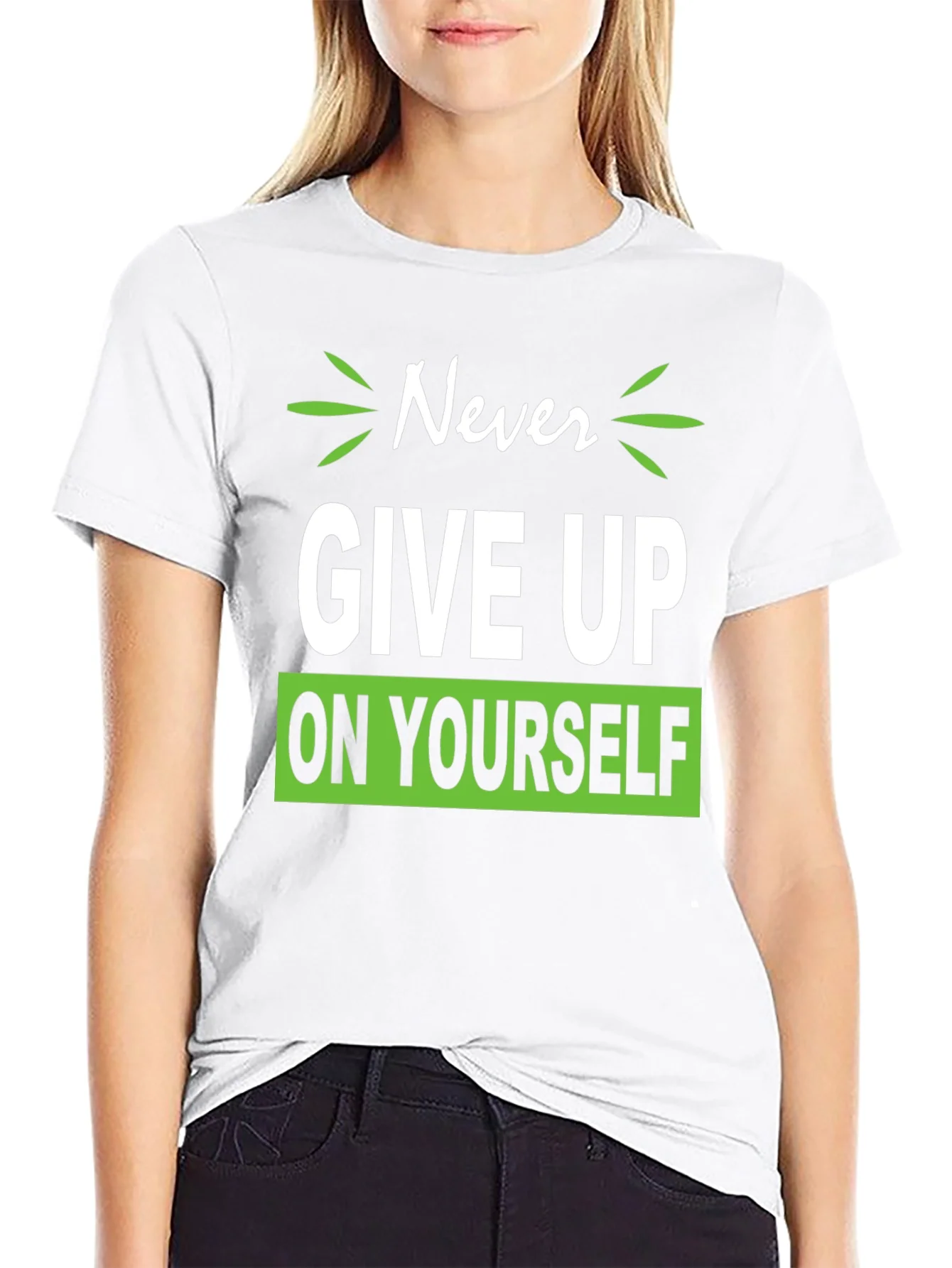 Camiseta Negra Motivacional Nunca te Rindas