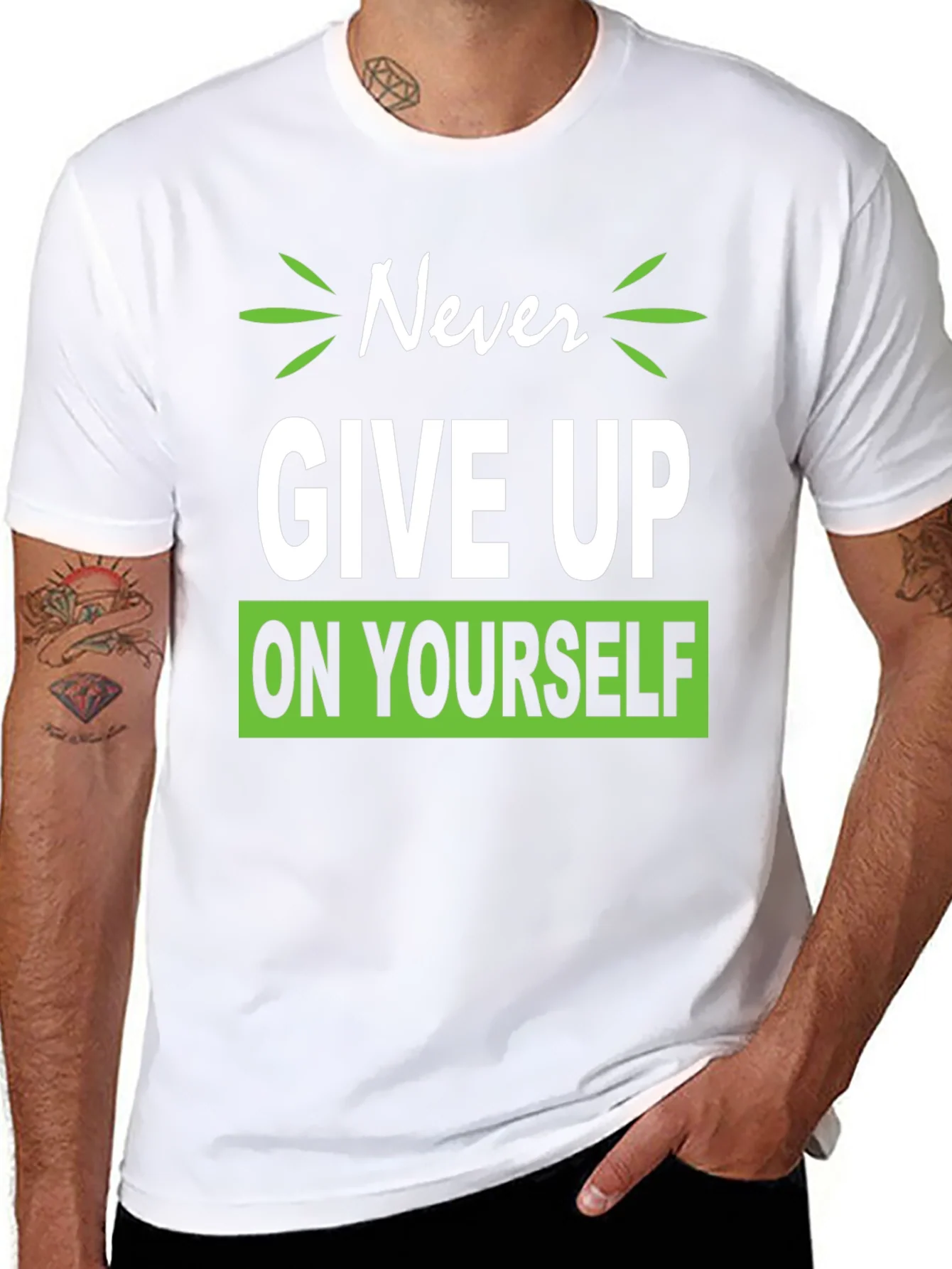 Camiseta Negra Motivacional Nunca te Rindas