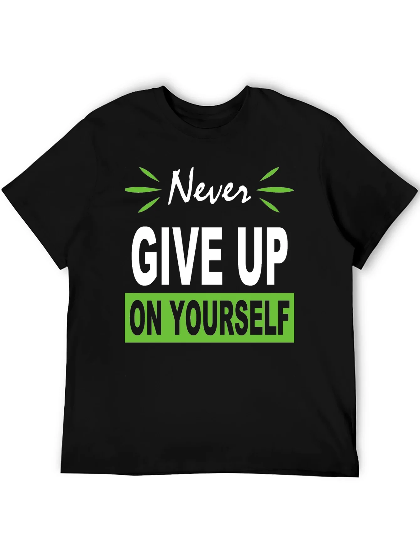 Camiseta Negra Motivacional Nunca te Rindas