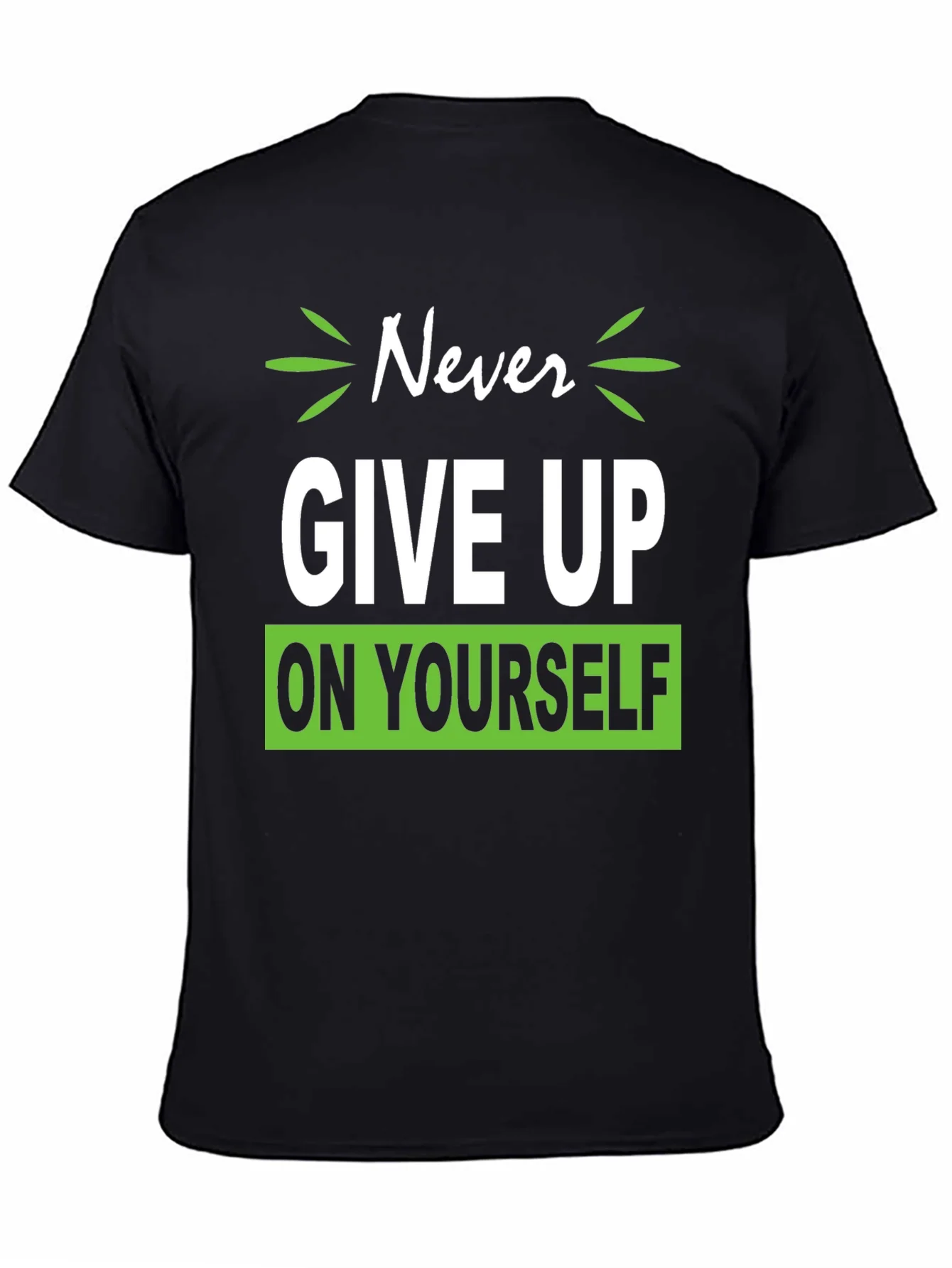 Camiseta Negra Motivacional Nunca te Rindas