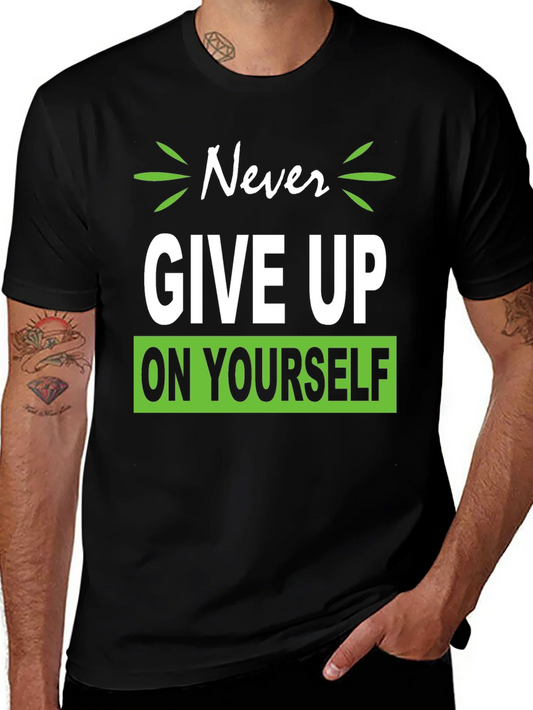 Camiseta Negra Motivacional Nunca te Rindas