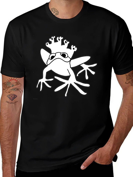 Rebbecca Frog Prince Graphic Tee - Black Cotton T-Shirt