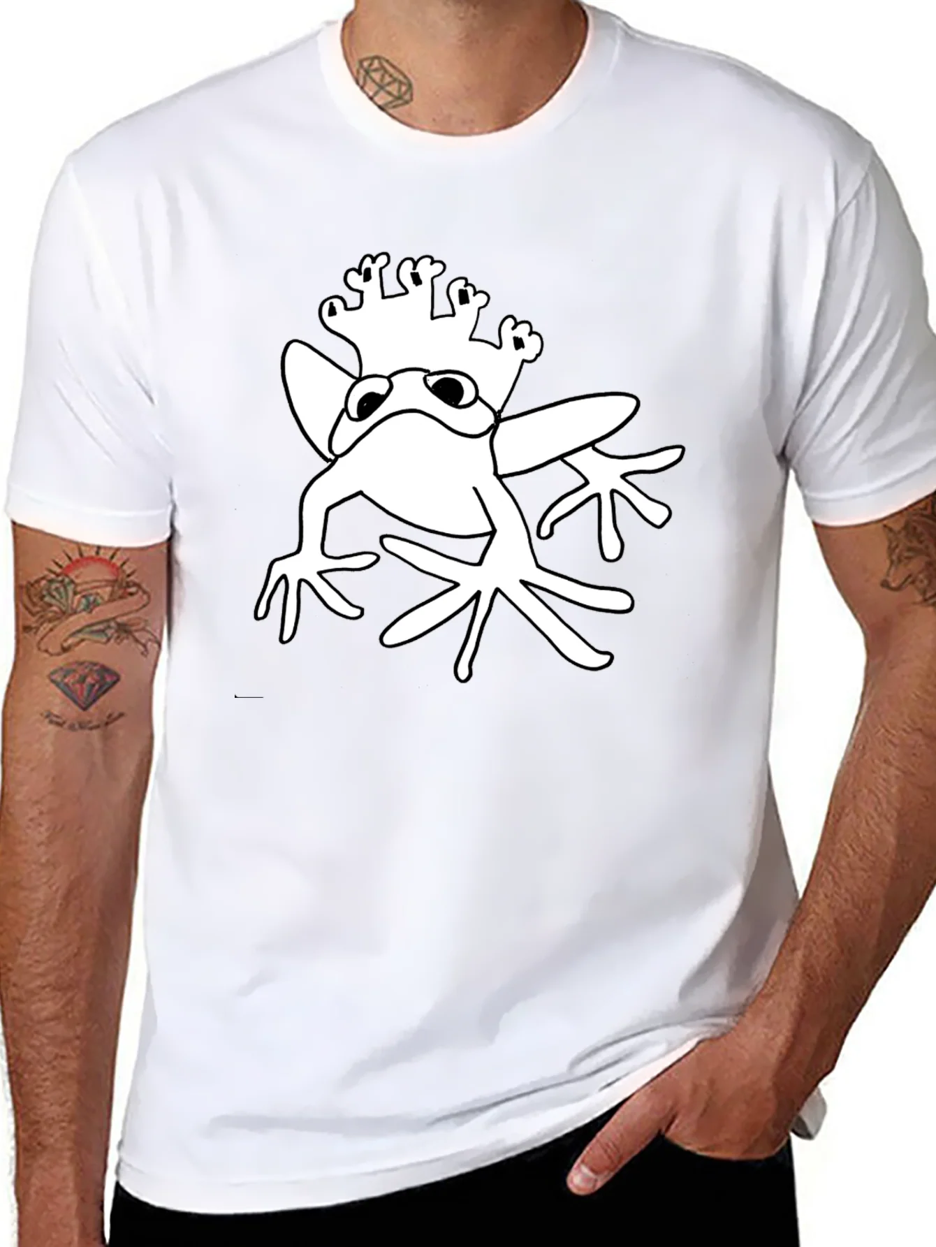 Rebbecca Frog Prince Graphic Tee - Black Cotton T-Shirt