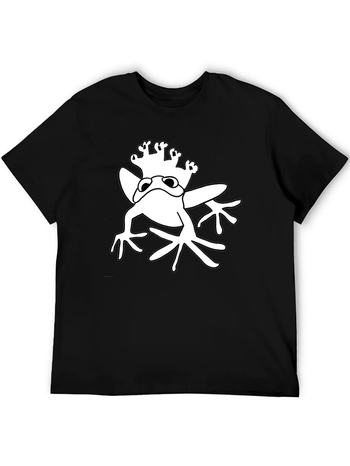 Rebbecca Frog Prince Graphic Tee - Black Cotton T-Shirt