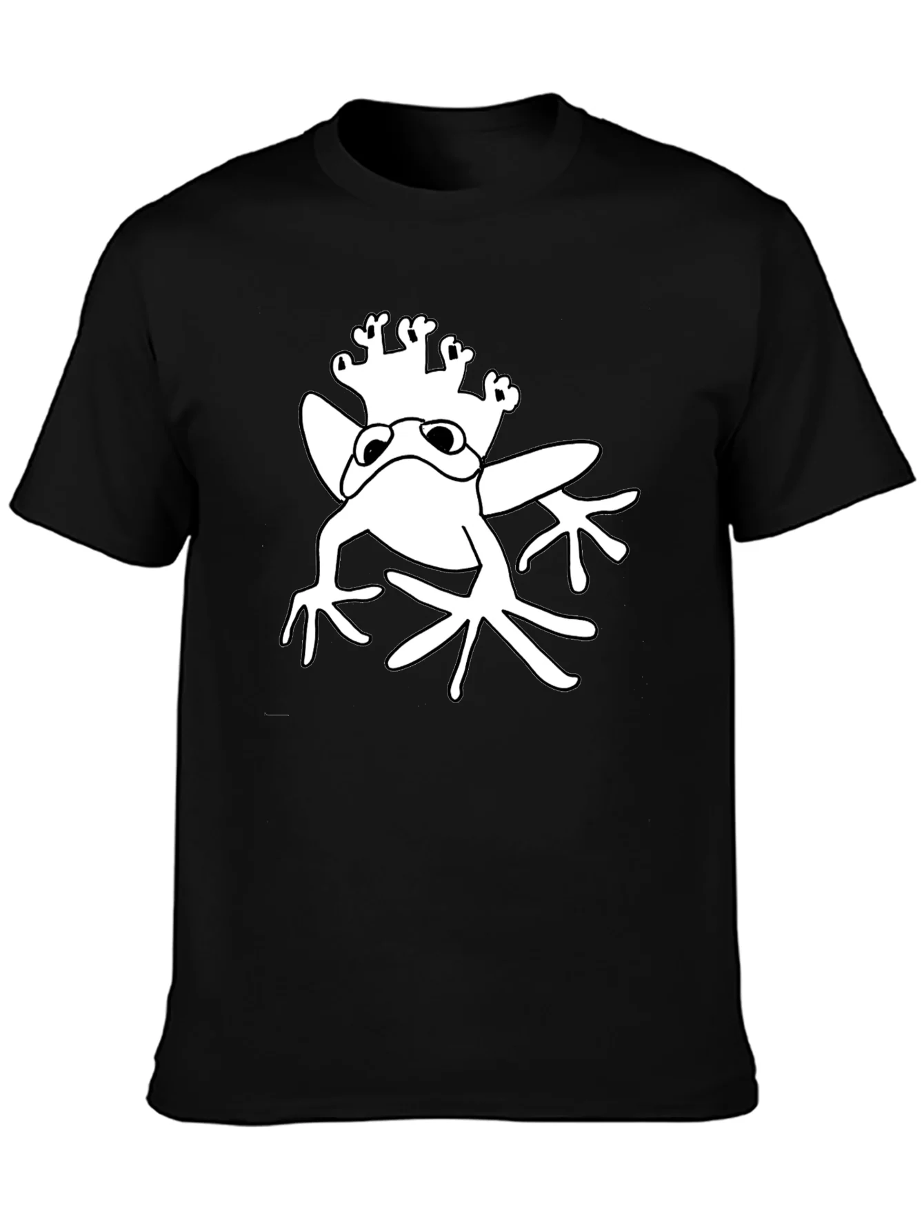 Rebbecca Frog Prince Graphic Tee - Black Cotton T-Shirt