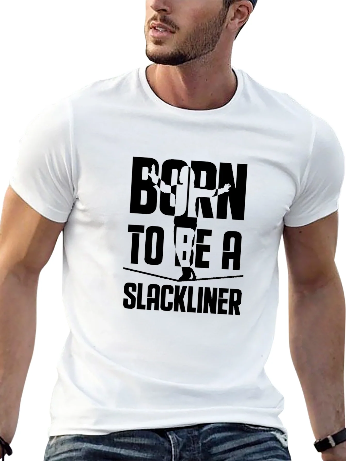 Rebbecca Born to be a Slackliner Black T-Shirt
