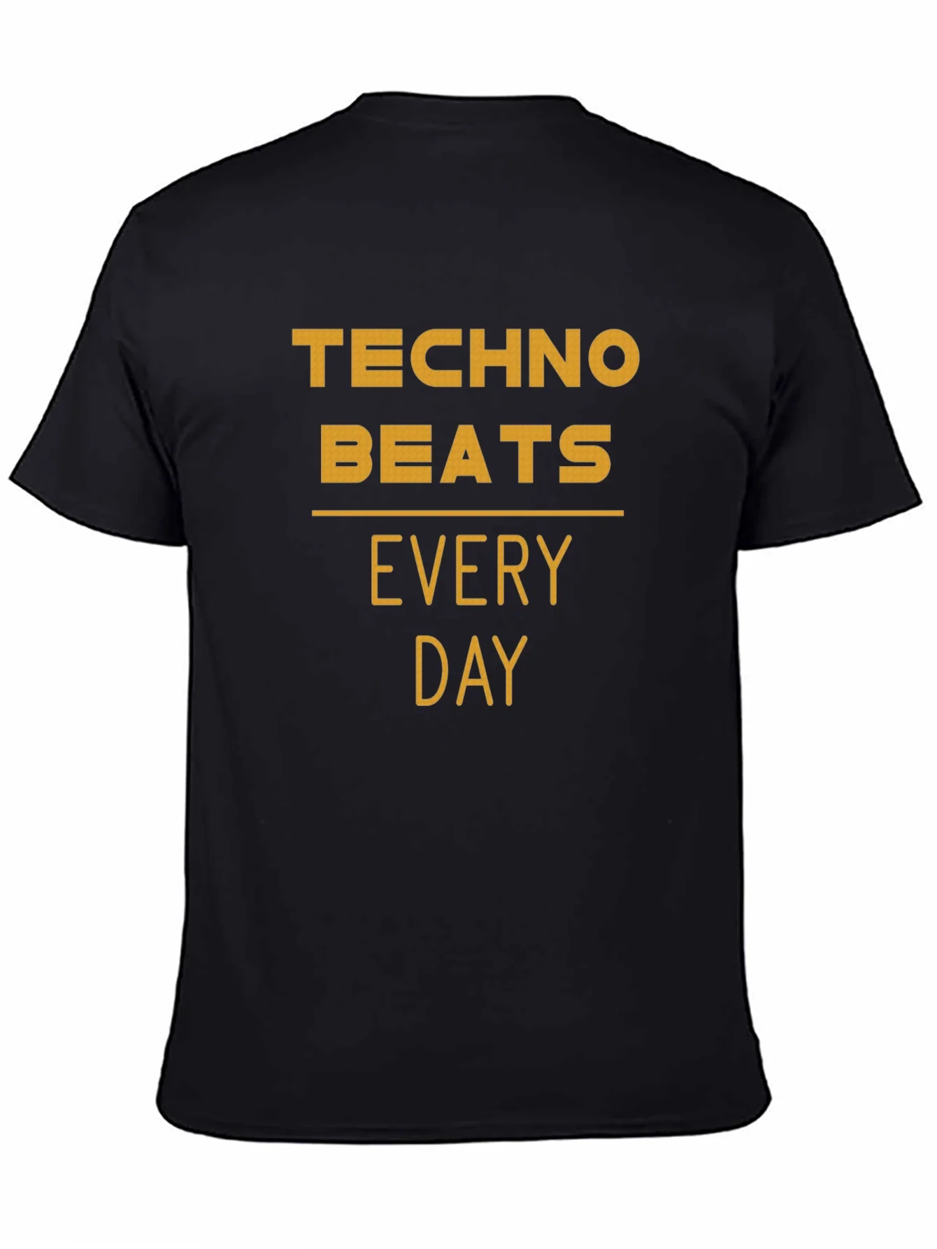 Camiseta Negra Techno Beats Every Day