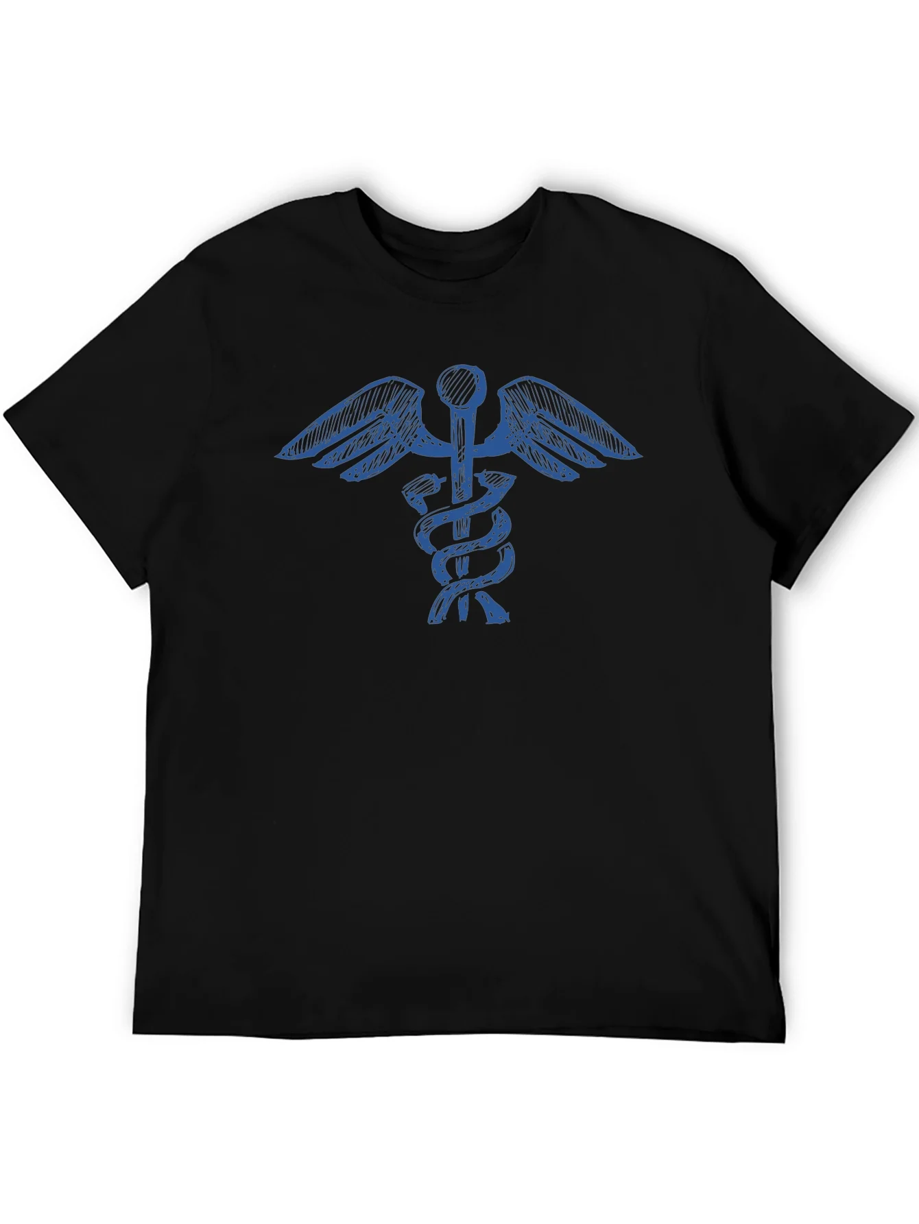 Rebbecca Caduceus T-Shirt - Medical Symbol Tee - Black
