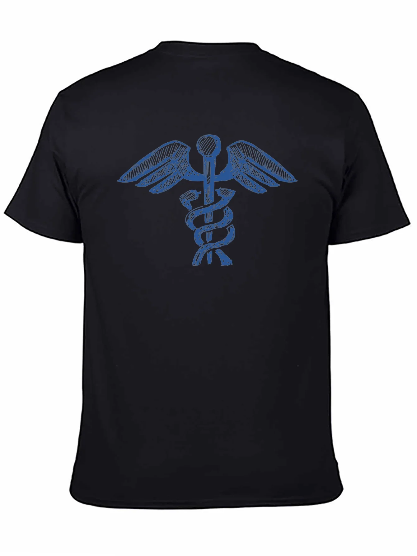Rebbecca Caduceus T-Shirt - Medical Symbol Tee - Black