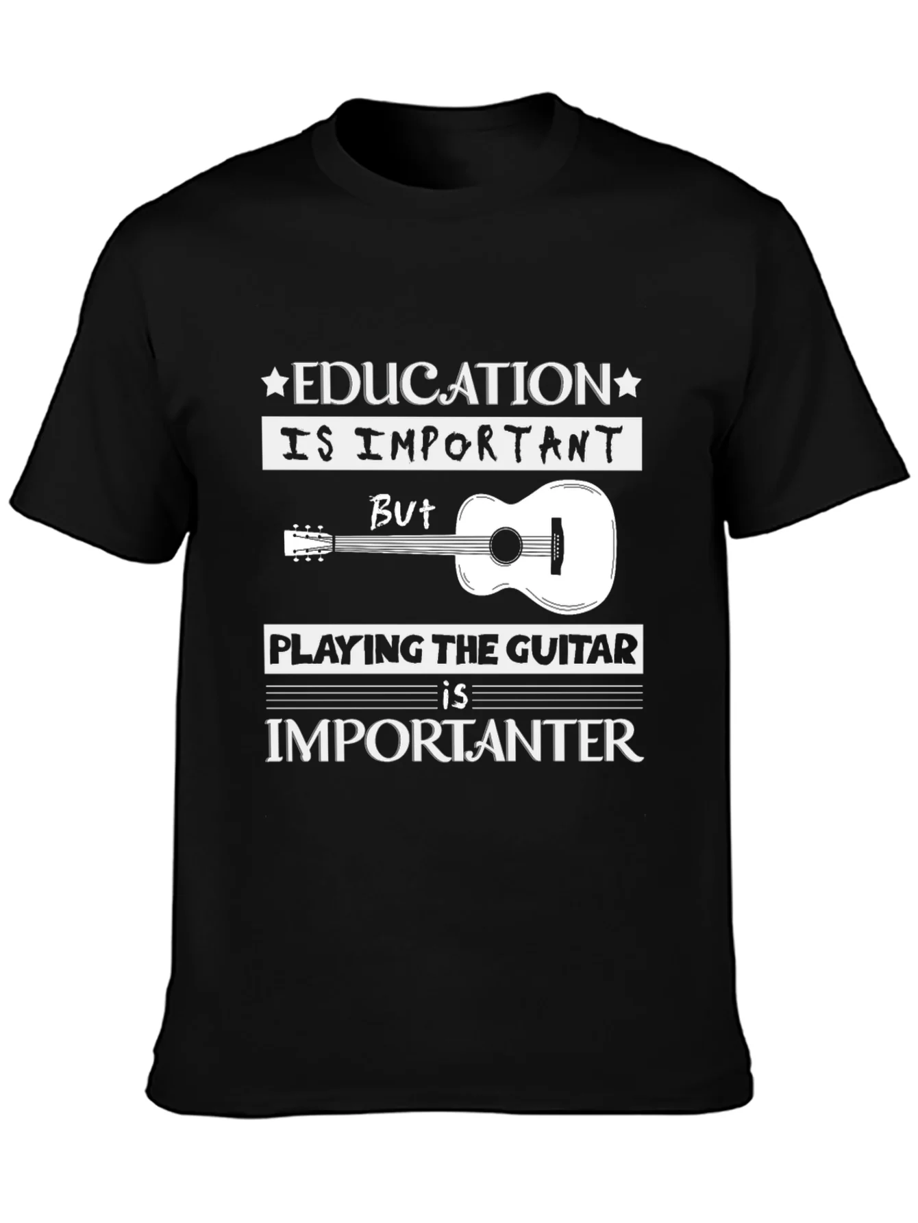 Rebbecca Education vs Guitar T-Shirt: Musicians Tee