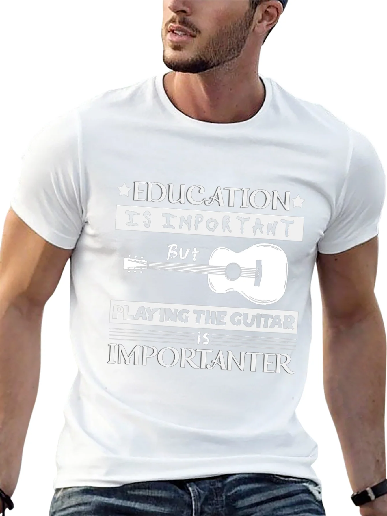 Rebbecca Education vs Guitar T-Shirt: Musicians Tee
