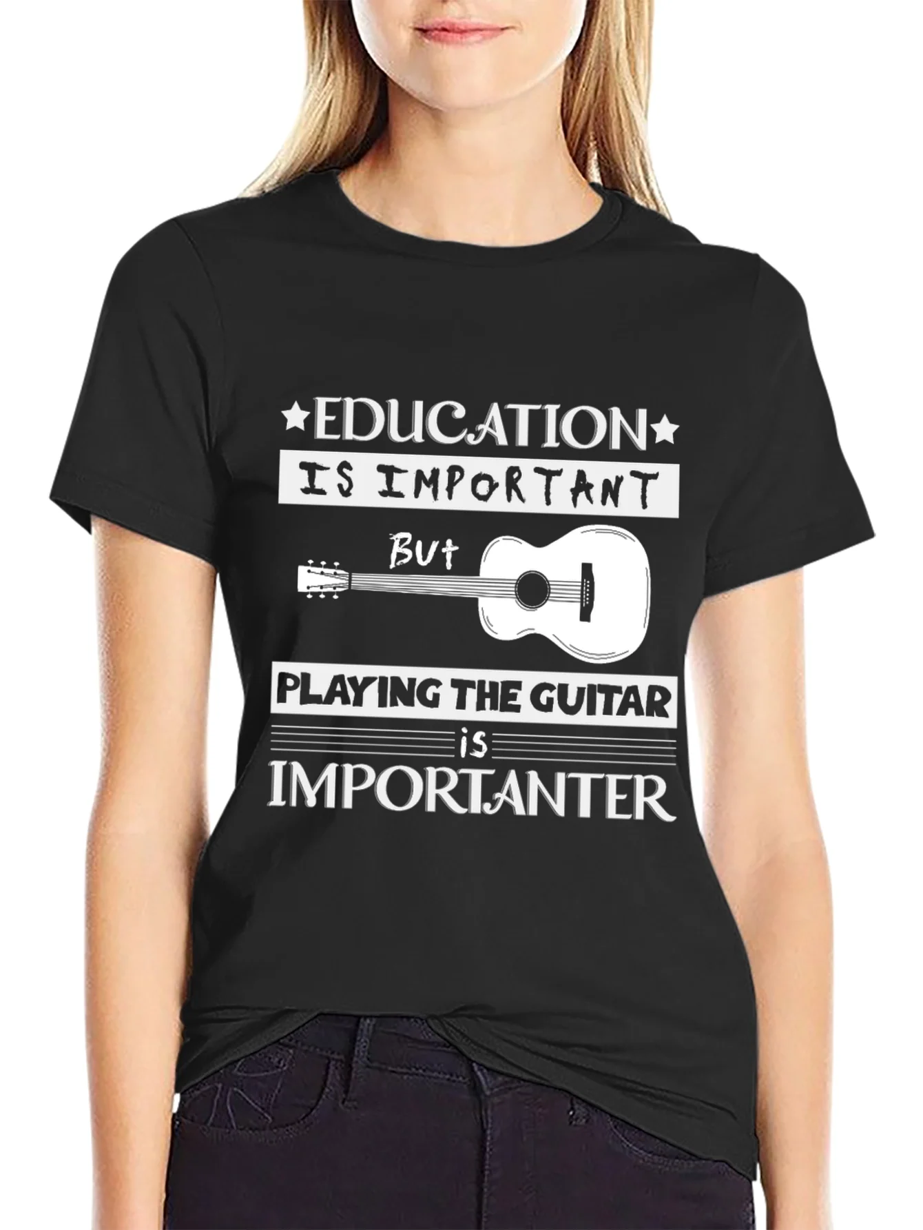 Rebbecca Education vs Guitar T-Shirt: Musicians Tee