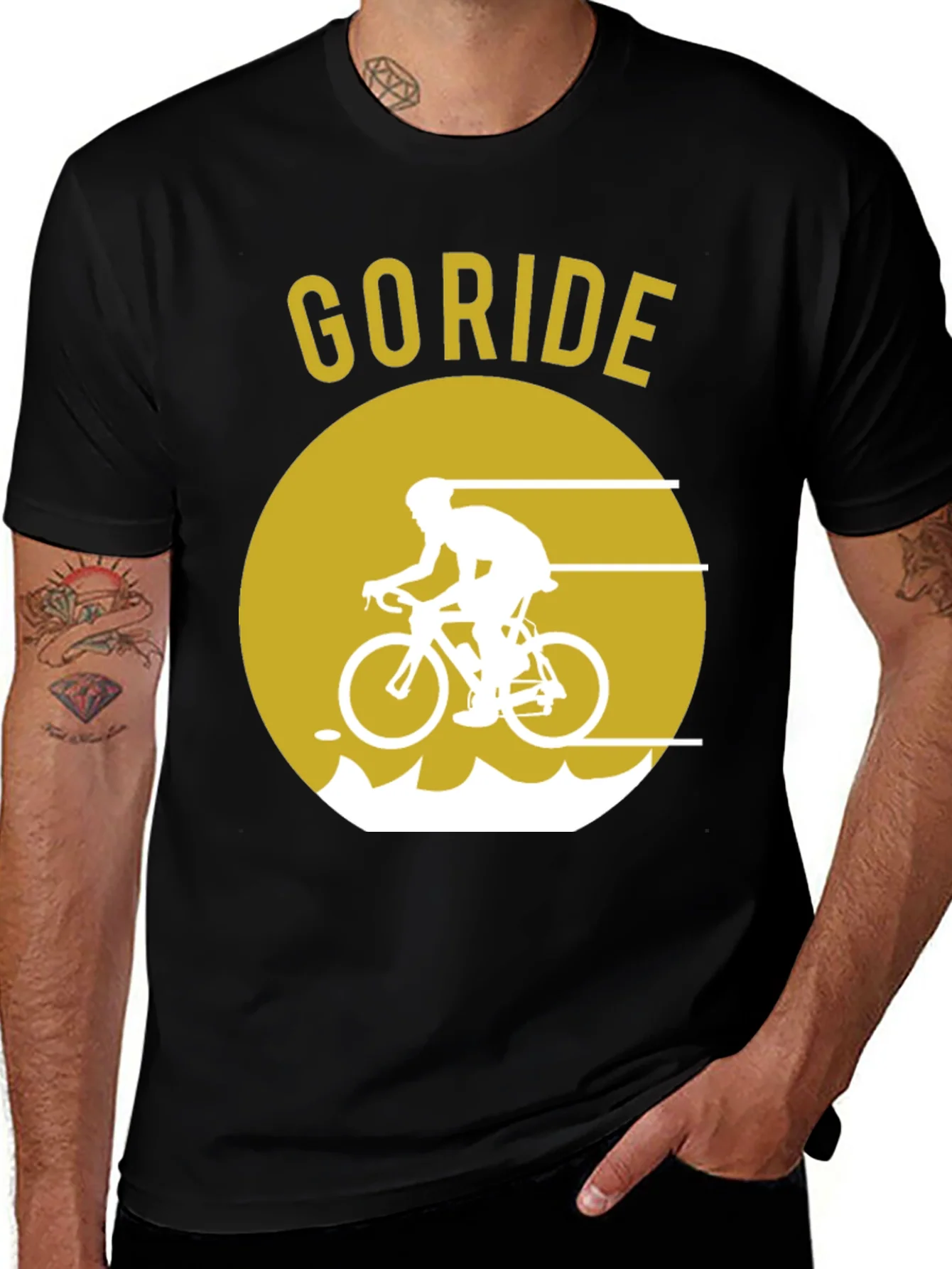 Rebbecca Go Ride Black T-Shirt | Cycling Design