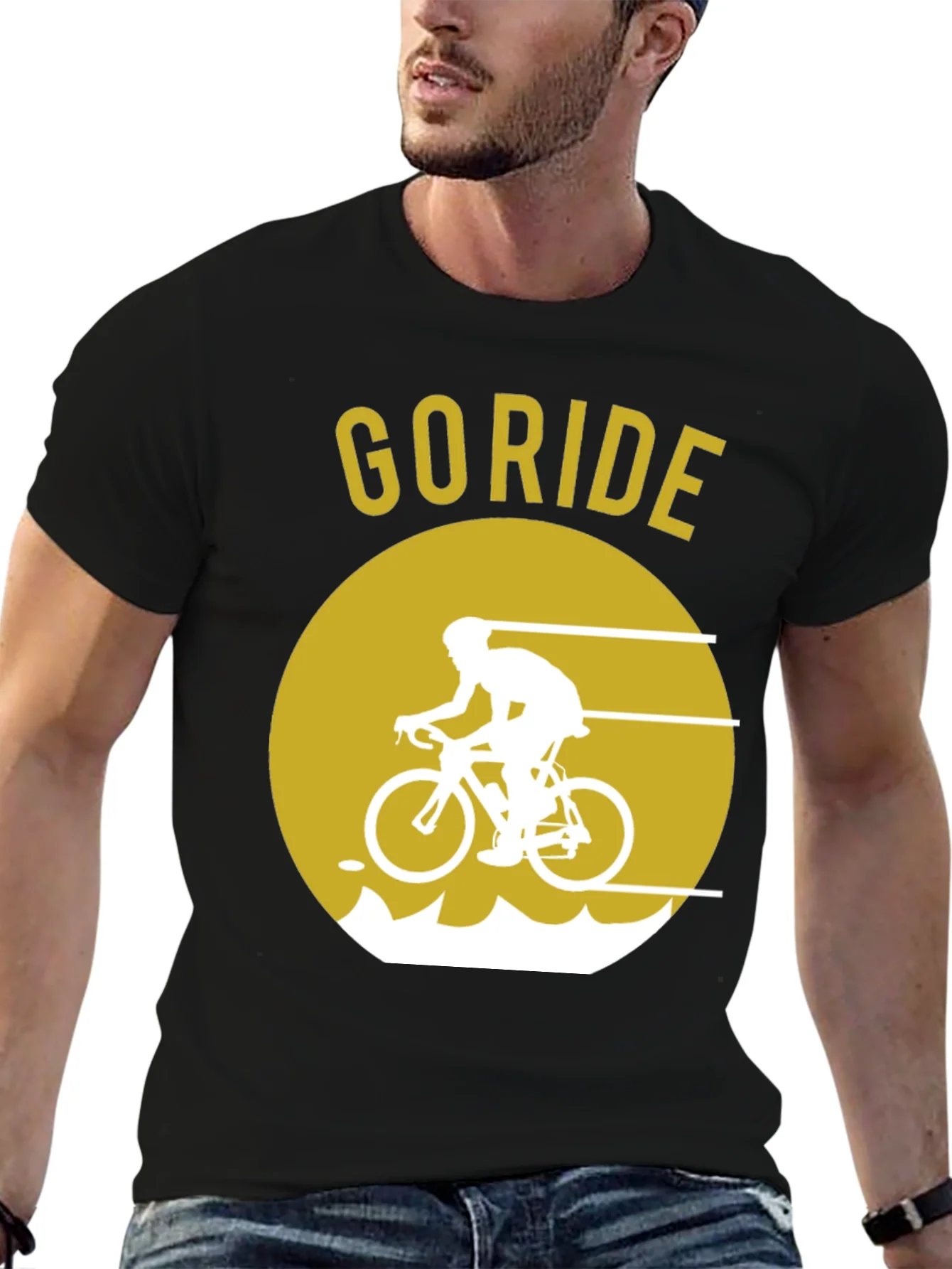 Rebbecca Go Ride Black T-Shirt | Cycling Design