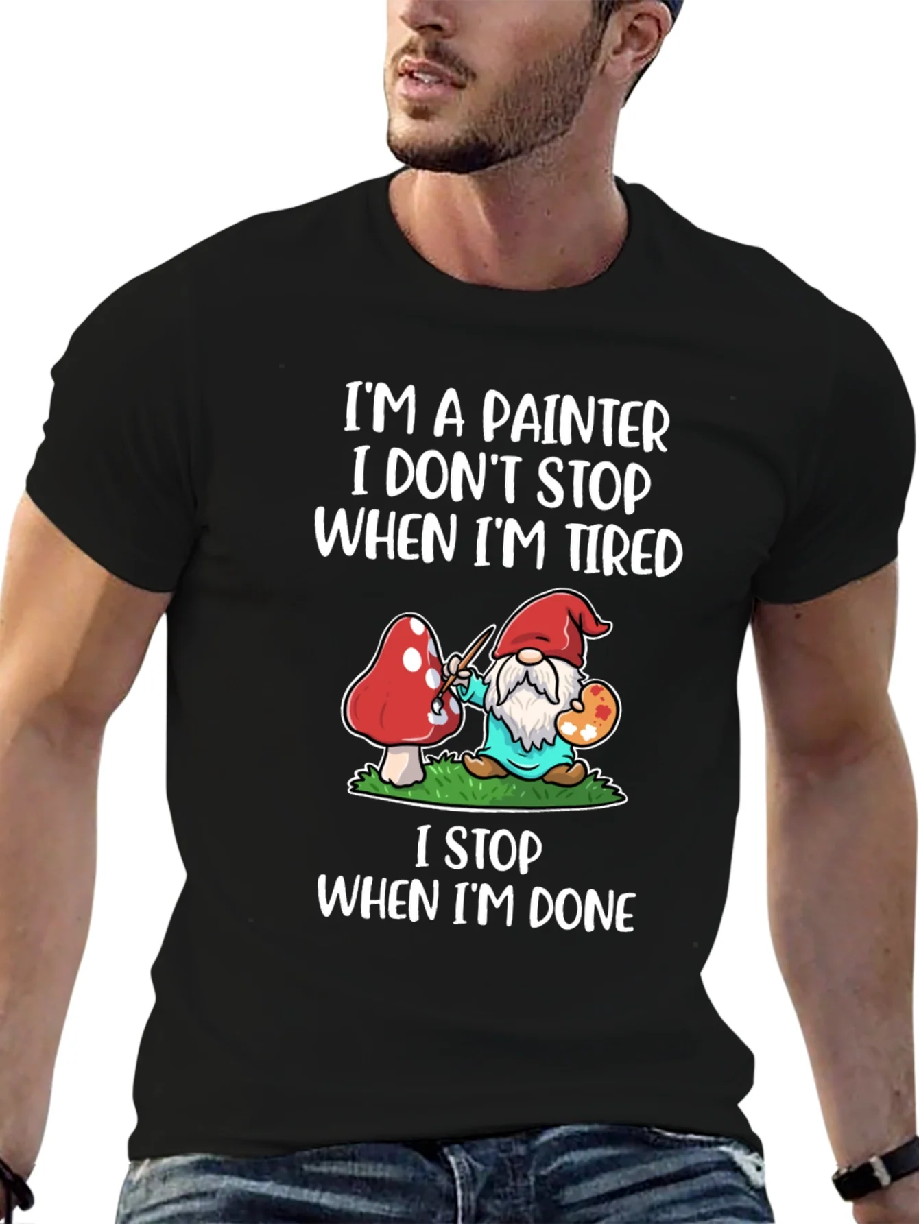Camiseta Soy Pintor No Paro Cuando Estoy Cansado
