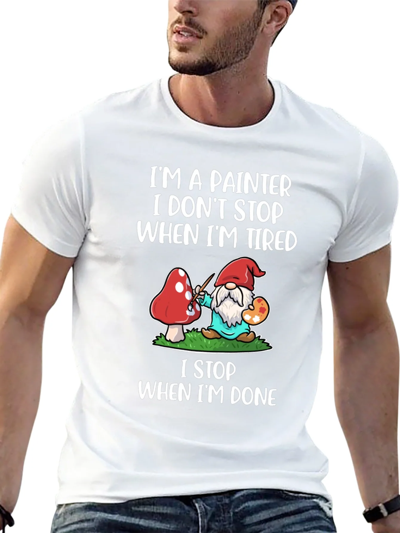 Camiseta Soy Pintor No Paro Cuando Estoy Cansado