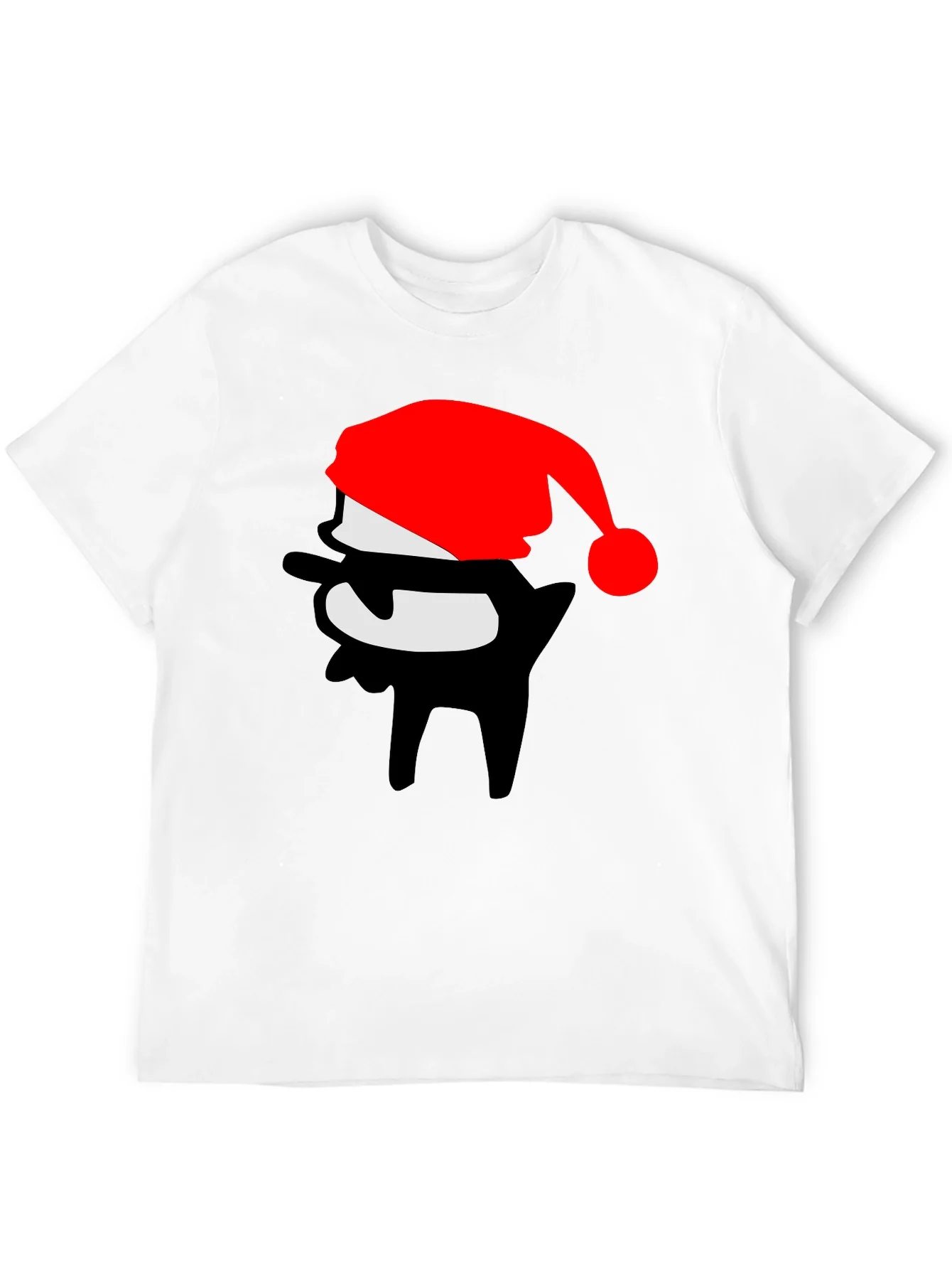 Rebbecca Festive Dab Santa T-Shirt - Black Crew Neck