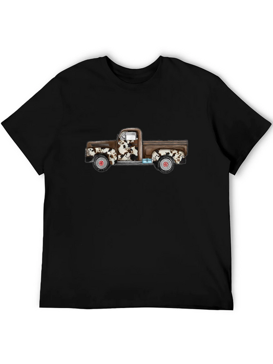 Rebbecca Vintage Truck Graphic Tee - Black Cotton Blend
