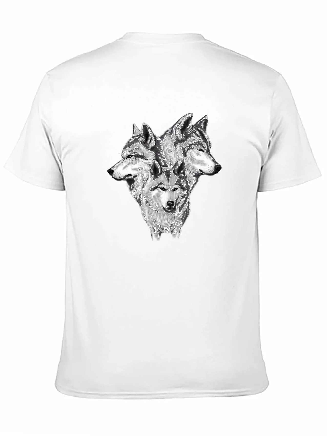 Rebbecca Three Wolf Head Graphic T-Shirt - Black