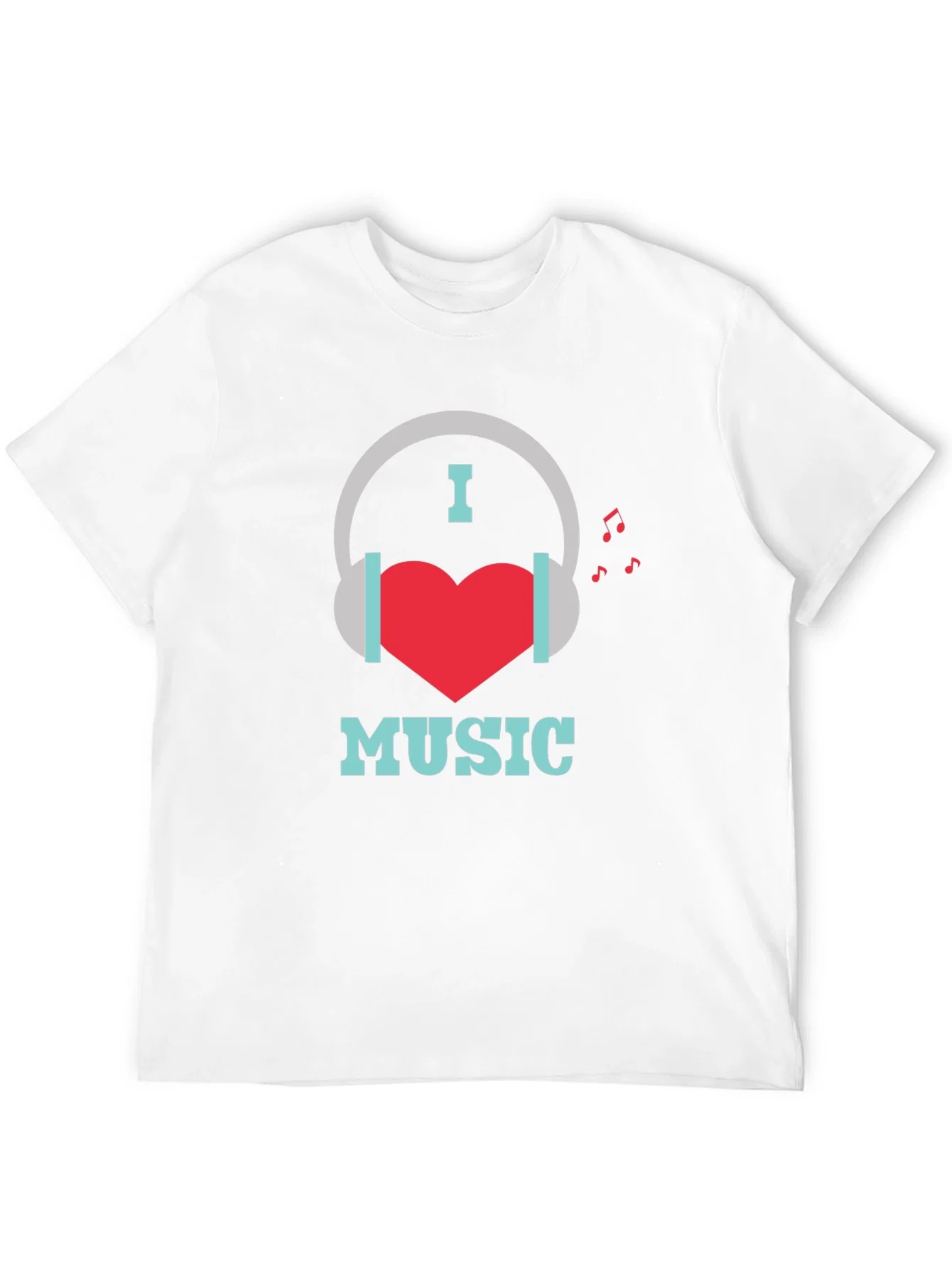Rebbecca I Heart Music Graphic Print Black T-Shirt