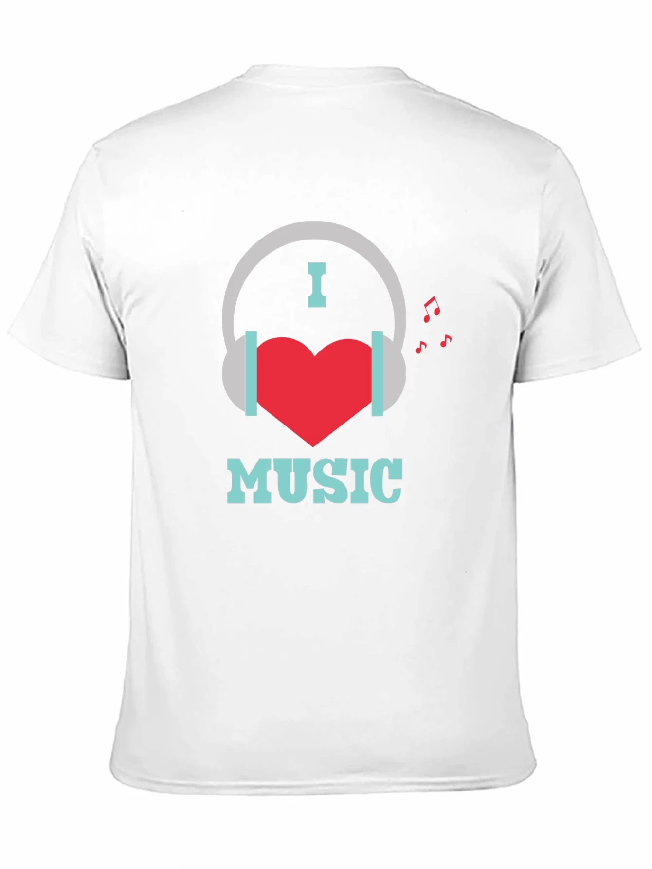 Rebbecca I Heart Music Graphic Print Black T-Shirt