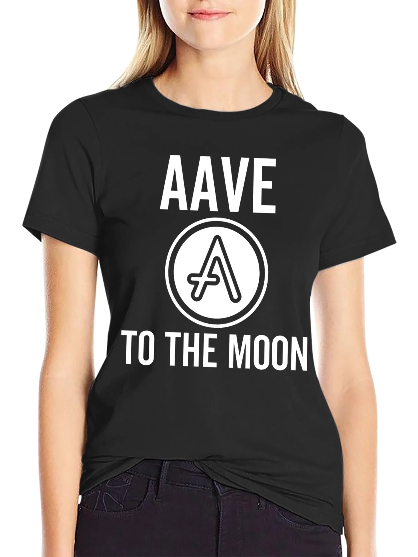 Camiseta Negra Aave: ?A la Luna!